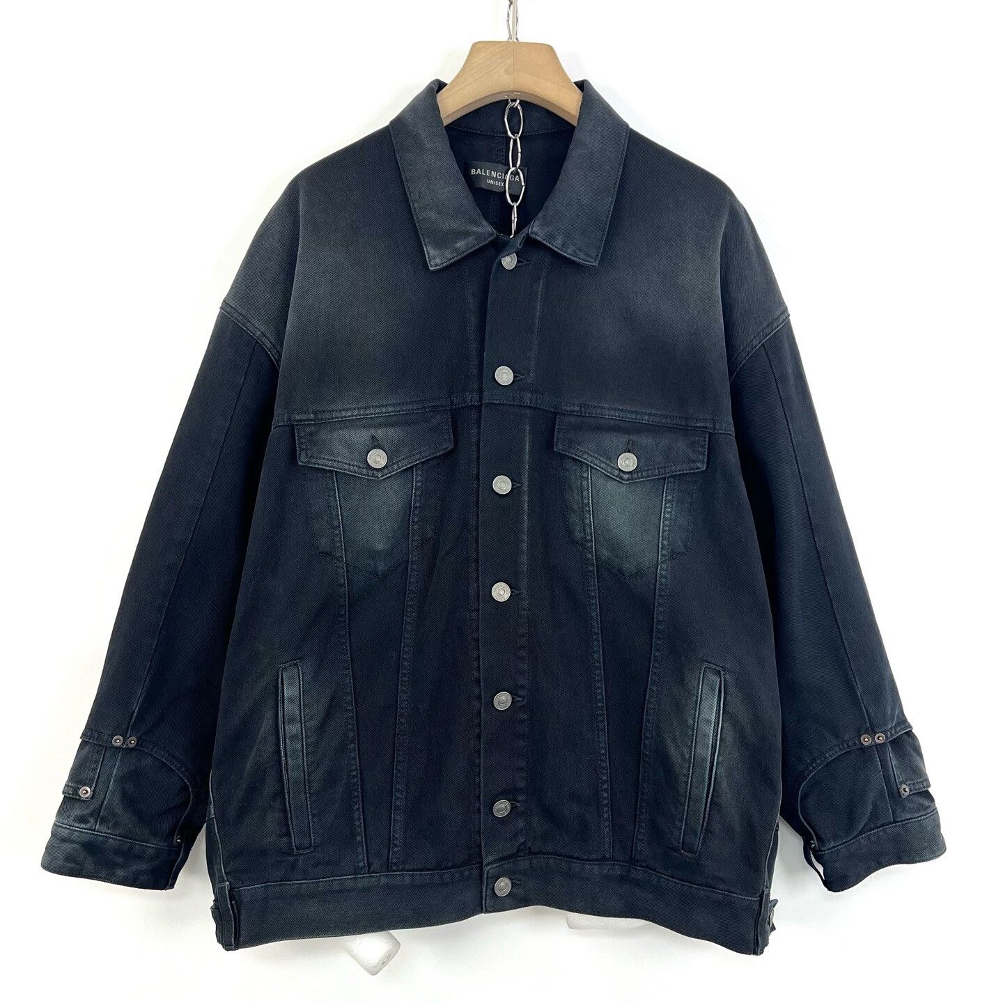 Balenciaga Balenciaga Deconstructed Black Denim Jacket Size XS / US 0-2 / IT 36-38 - 1 Thumbnail