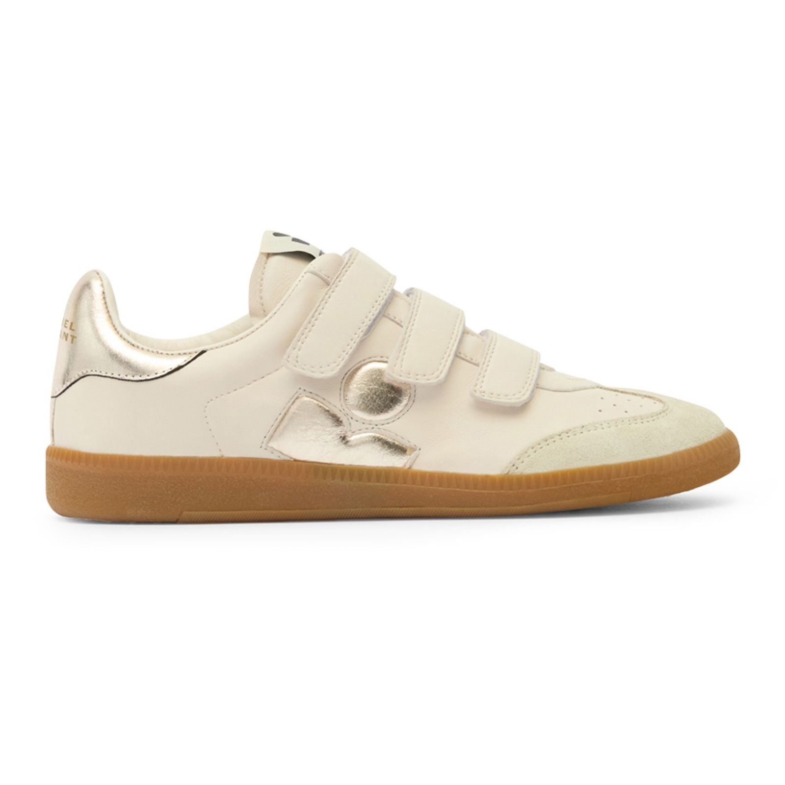 ISABEL MARANT Beth Chalk/Champagne Suede Sneakers New & Auth