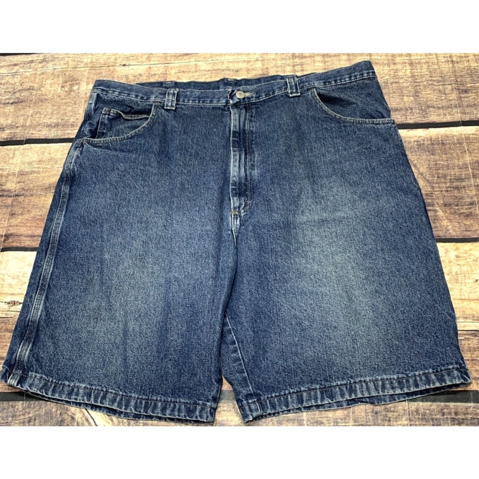 Wrangler VINTAGE Wrangler Carpenter Shorts Blue Jean Mens Size 42 Denim Work Cargo Hero Hammer Size US 42 / EU 58 - 2 Thumbnail