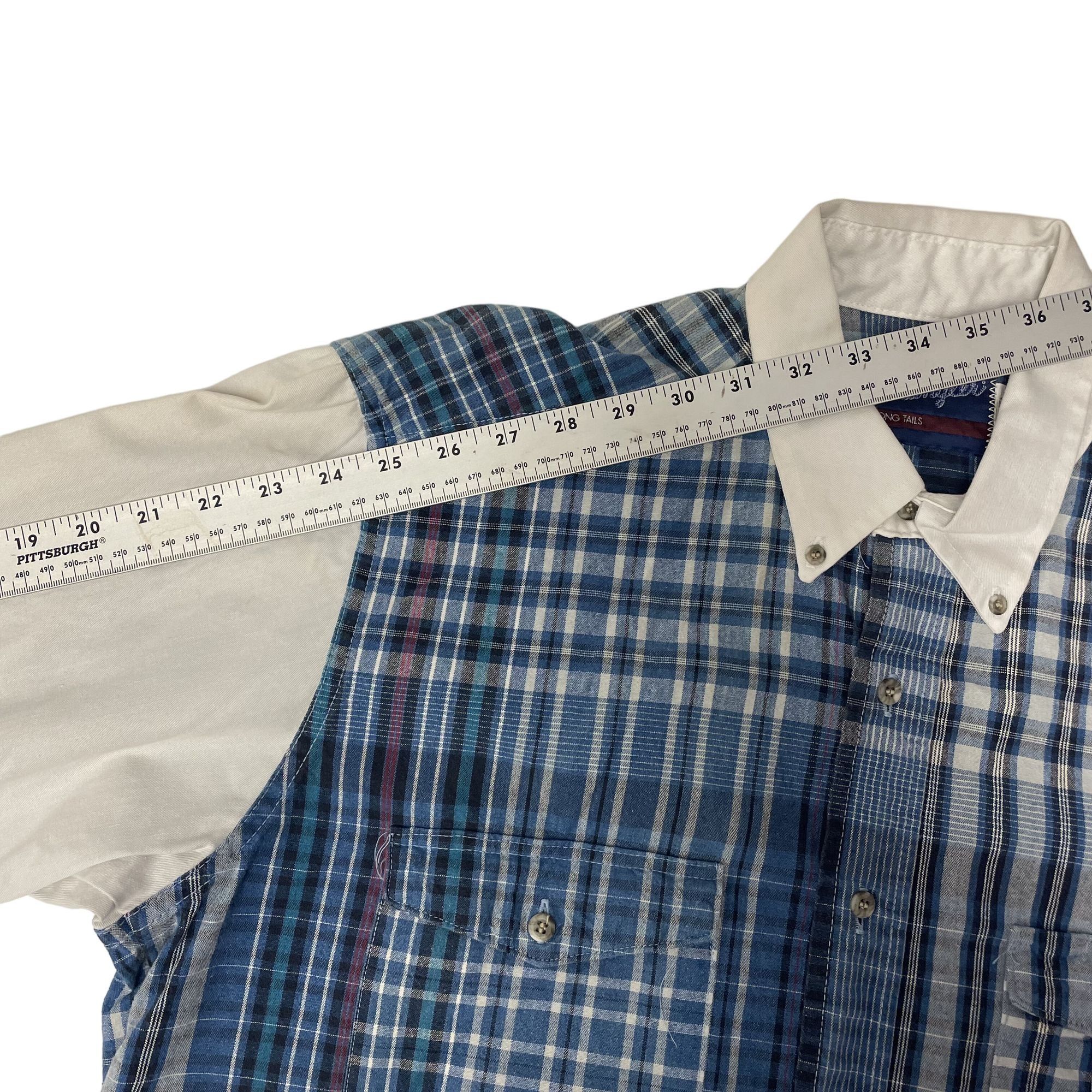 Wrangler NOS New Vtg Wrangler Blue Check Color Block RODEO Shirt Size US L / EU 52-54 / 3 - 7 Thumbnail