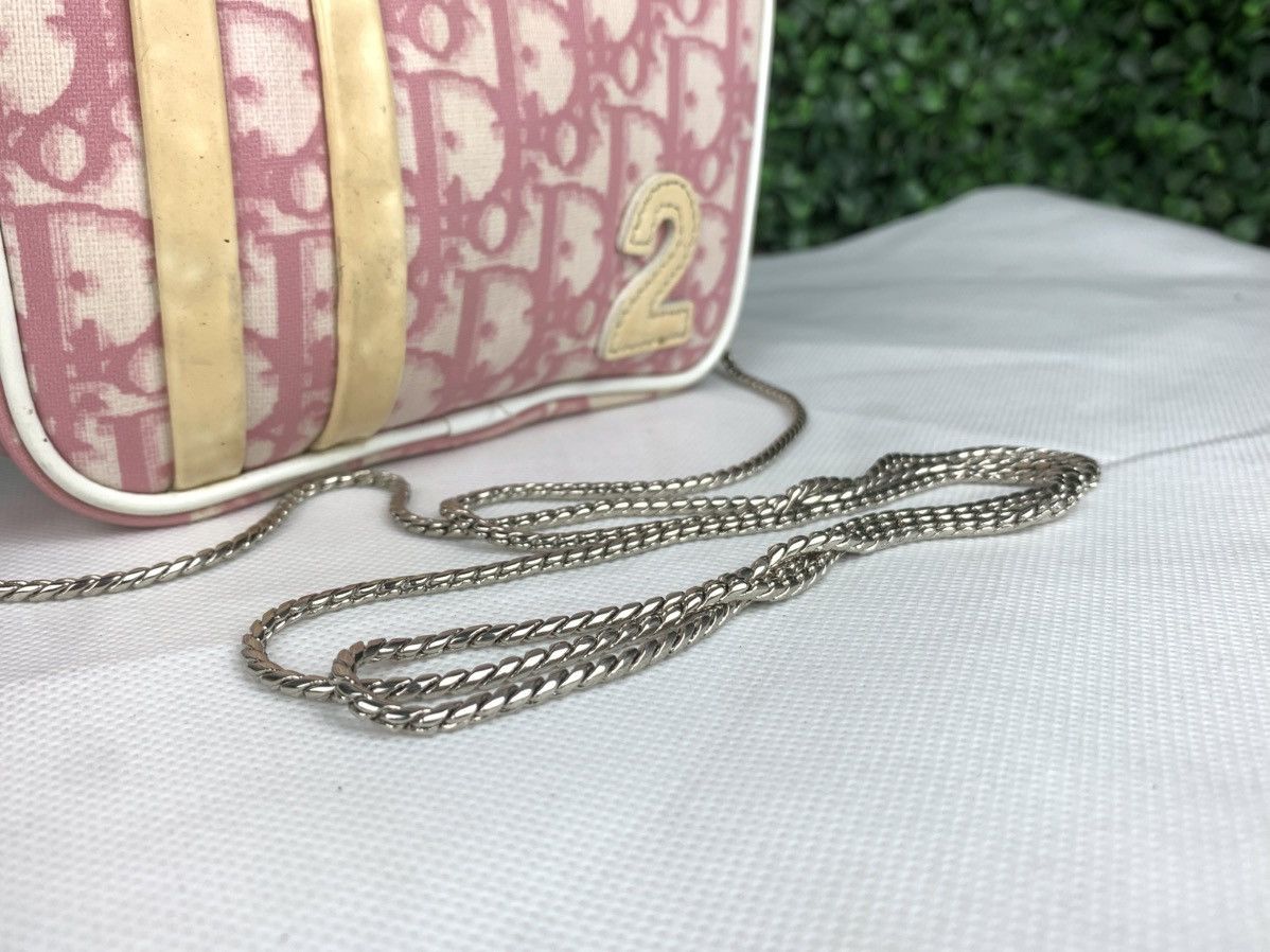 Dior Christian Dior Trotter Monogram Wrist Bag Pink Canvas Size ONE SIZE - 10 Thumbnail