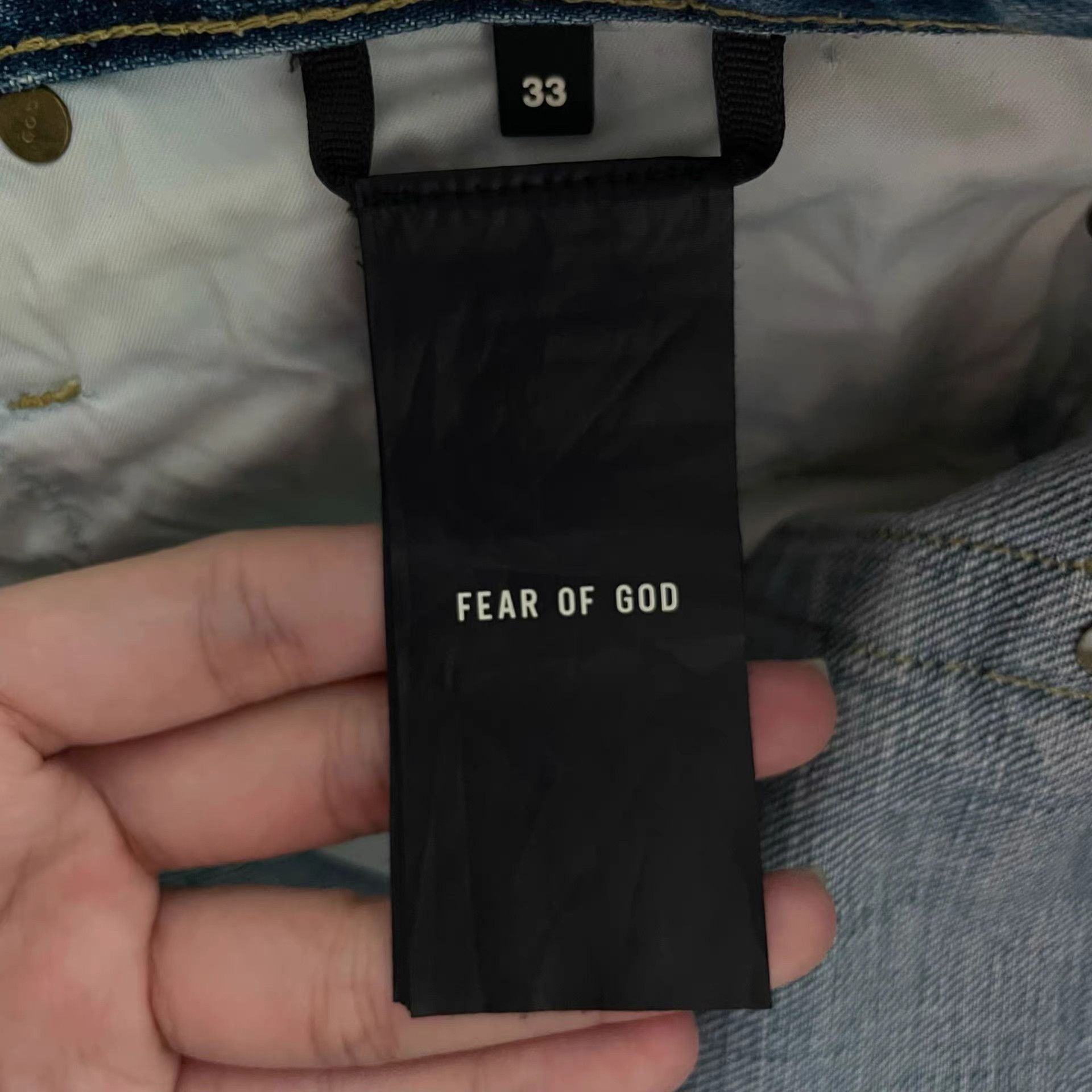 Fear of God Fear of God Sixth Collection Denim Ribbon Pants Size US 33 - 5 Thumbnail