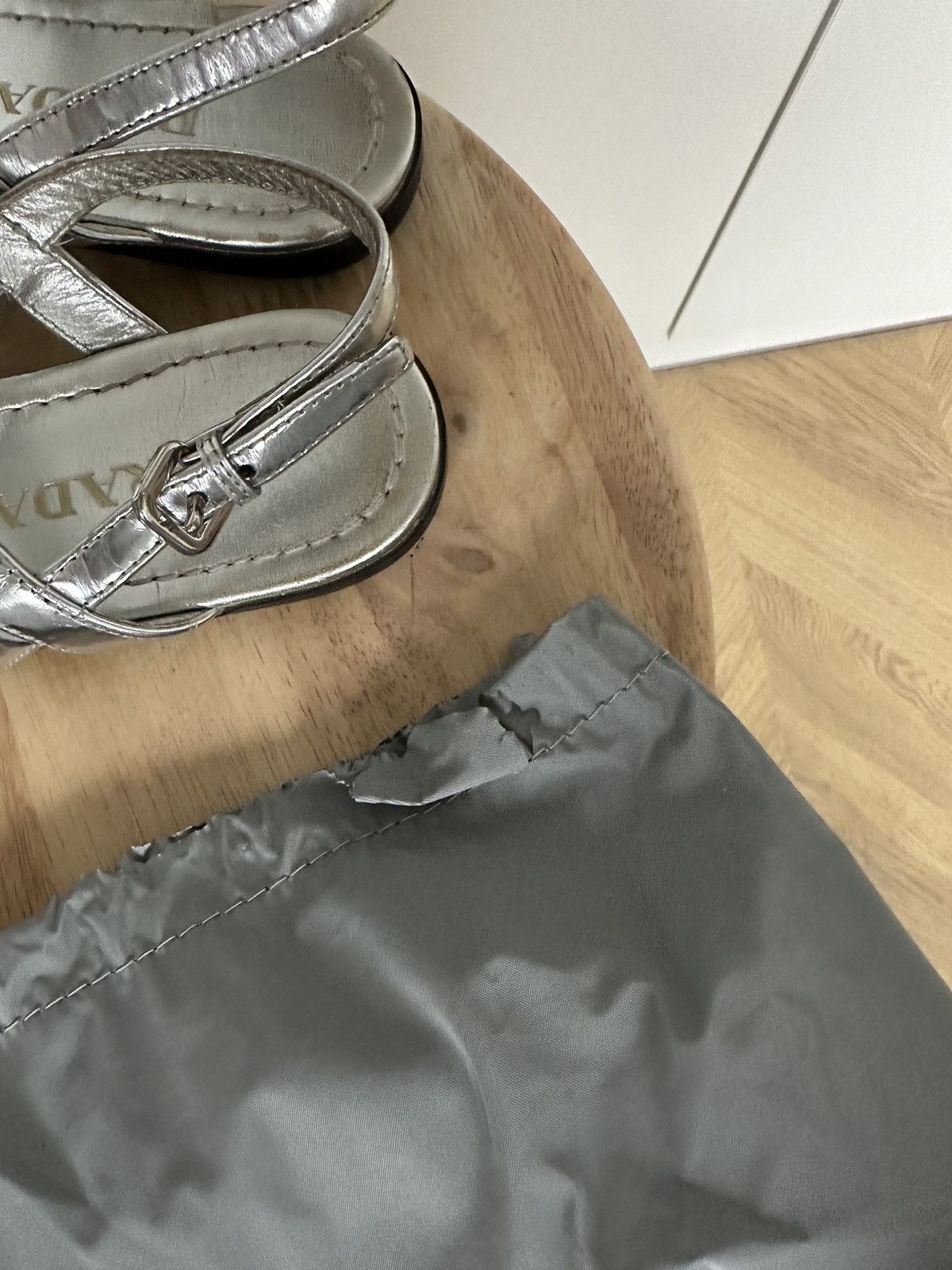 Designer × Prada Prada metal logo sandals Size US 6.5 / IT 36.5 - 11 Thumbnail