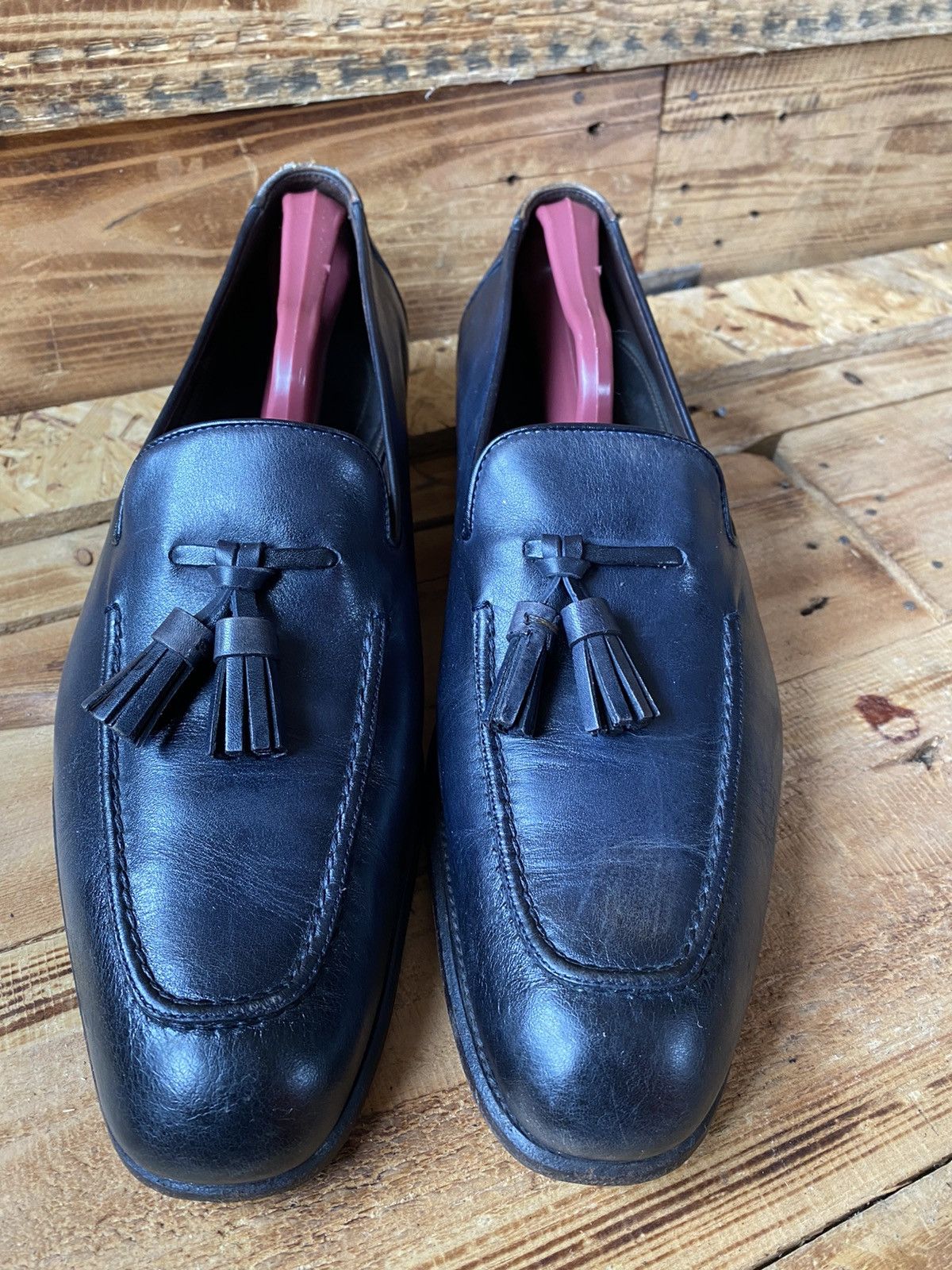 Tom Ford Tomford tassel navy blue leather loafers sz uk7TTT Size US 8 / EU 41 - 3 Thumbnail