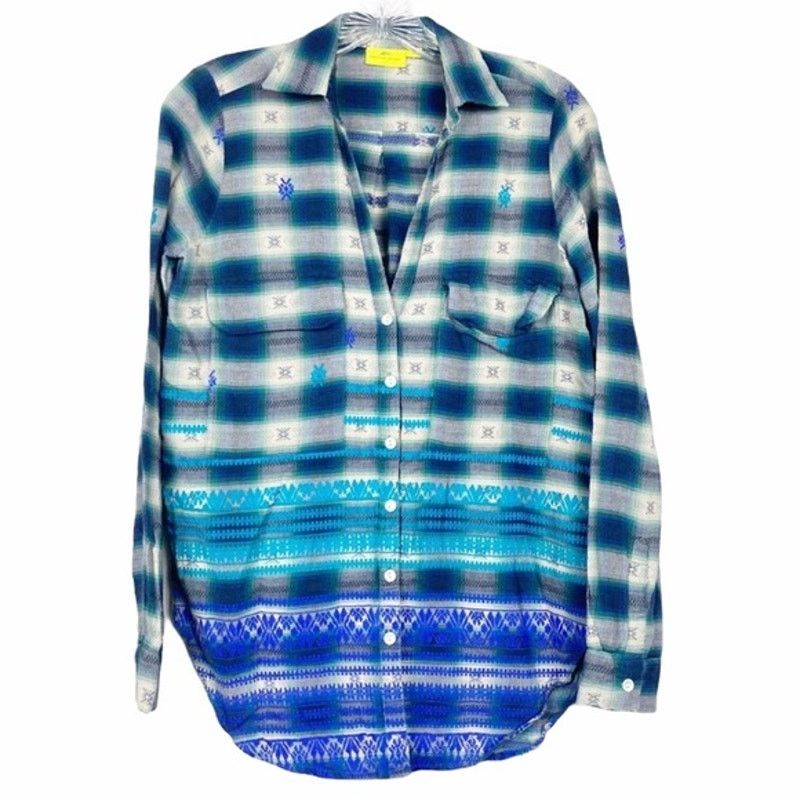 Other Roberta roller rabbit plaid ombré flannel blue Size XS / US 0-2 / IT 36-38 - 1 Thumbnail
