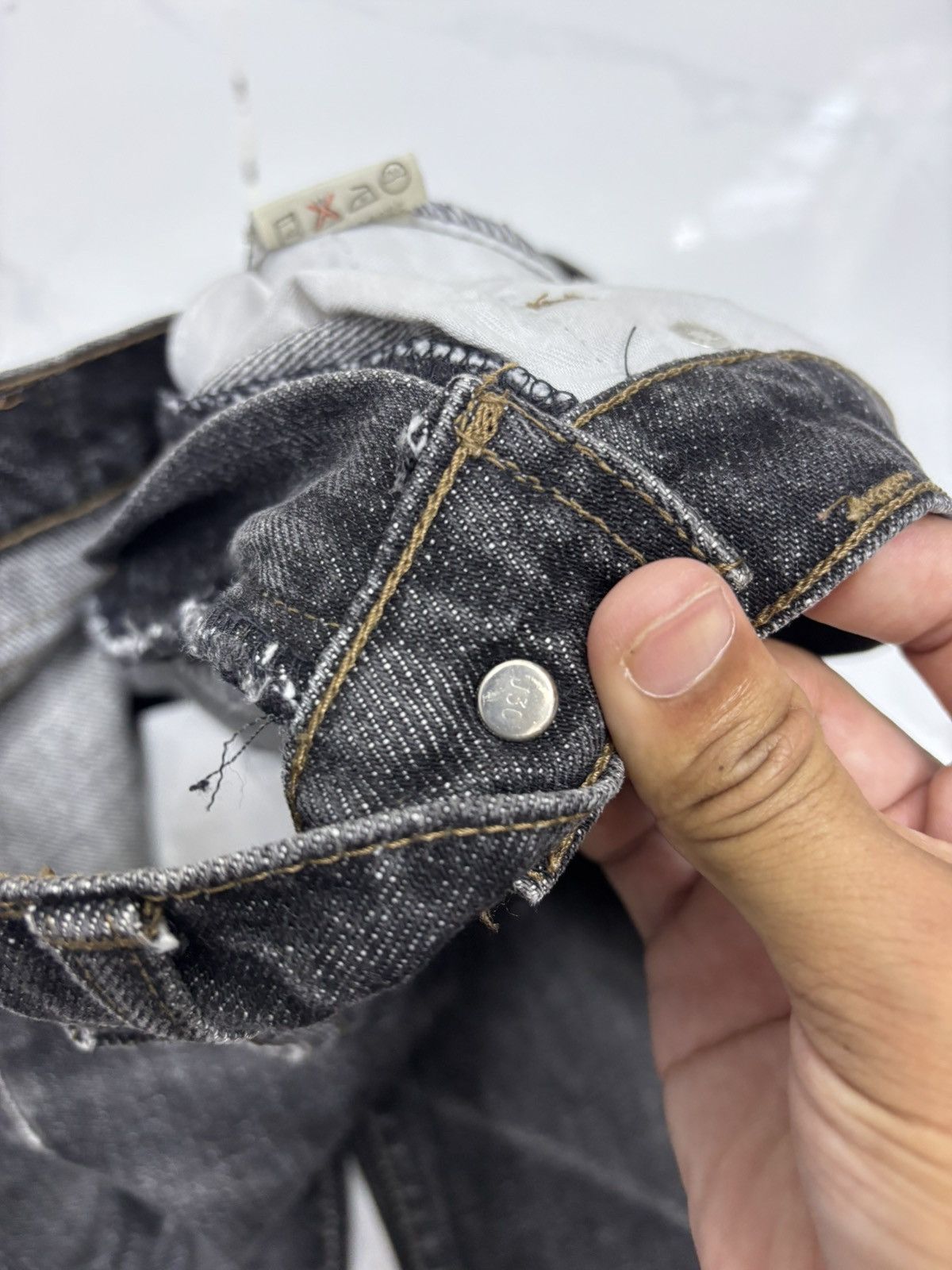 Levi's × Levi's Vintage Clothing 🔥VINTAGE LEVIS 503 JAPAN BLACK DISTRESSED DENIM JEAN Size US 32 / EU 48 - 11 Thumbnail