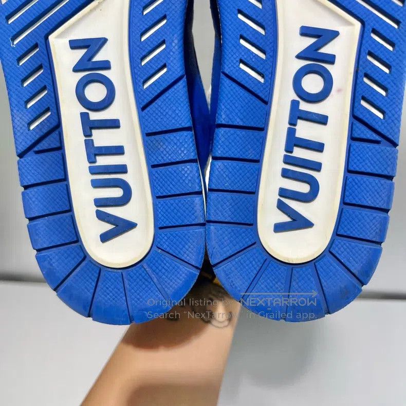 Louis Vuitton Louis Vuitton Black, white and blue embossed low-cut board Size US 6 / EU 39 - 8 Thumbnail