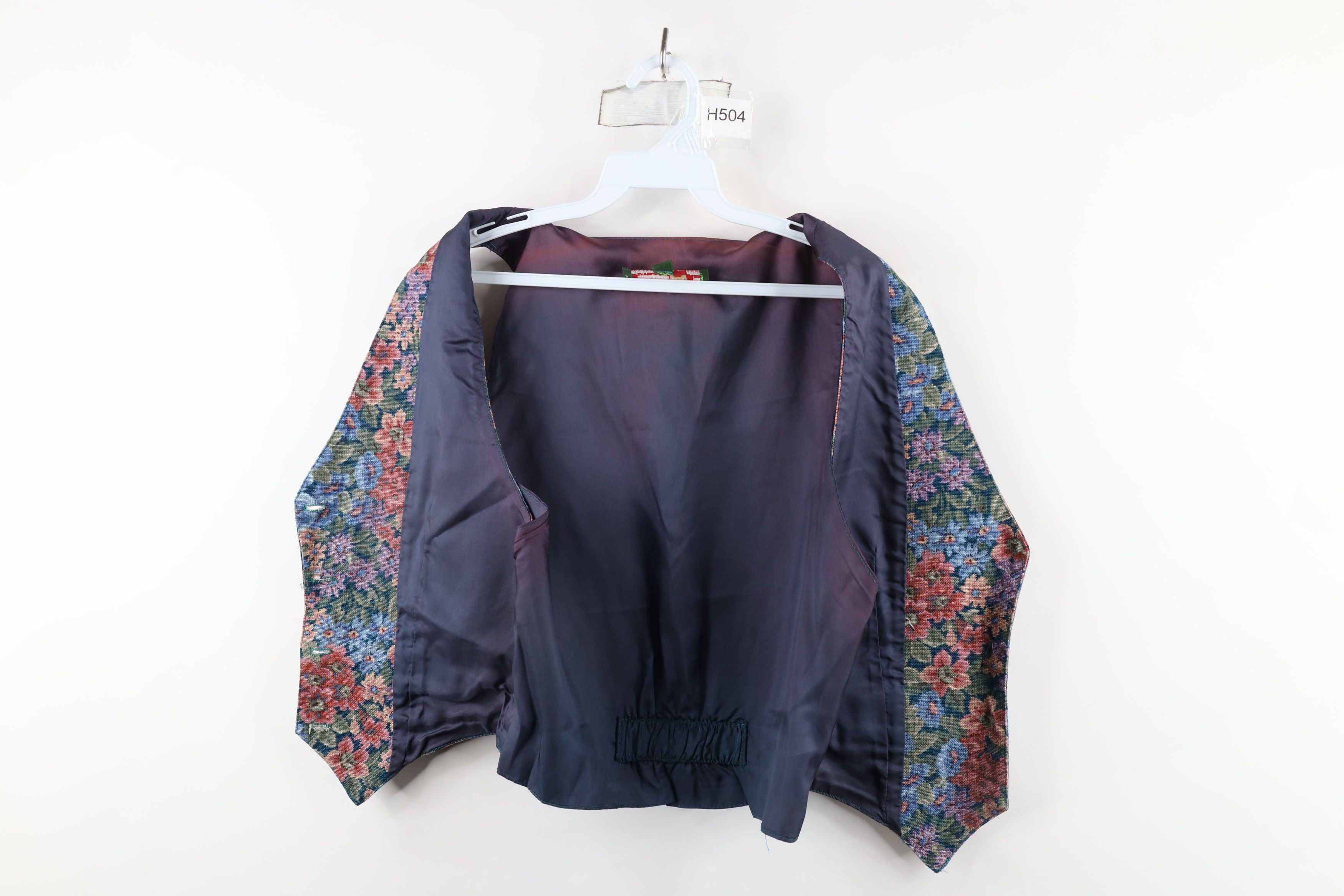 Vintage Vintage 90s Streetwear Flower Needlepoint Vest Jacket USA Size S / US 4 / IT 40 - 8 Thumbnail