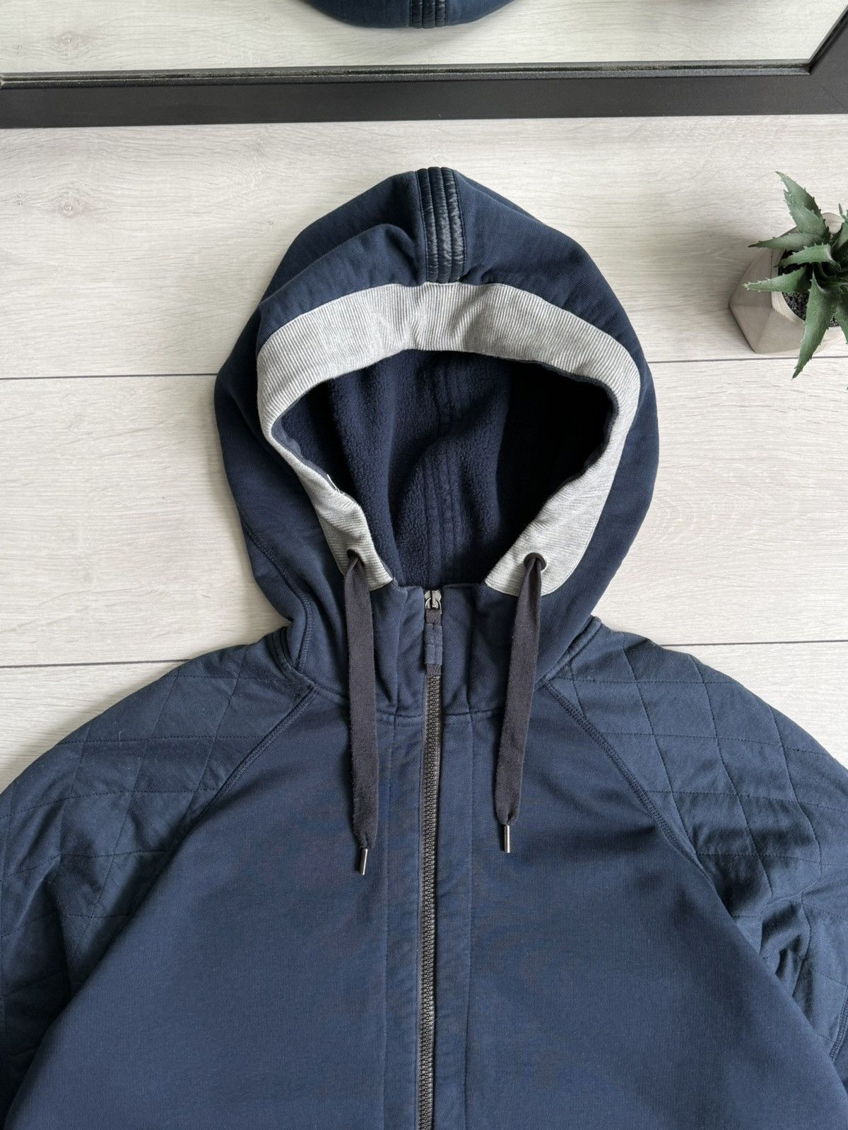 Frauenschuh Frauenschuh Vintage Navy Zip Hoodie Size US XL / EU 56 / 4 - 4 Thumbnail