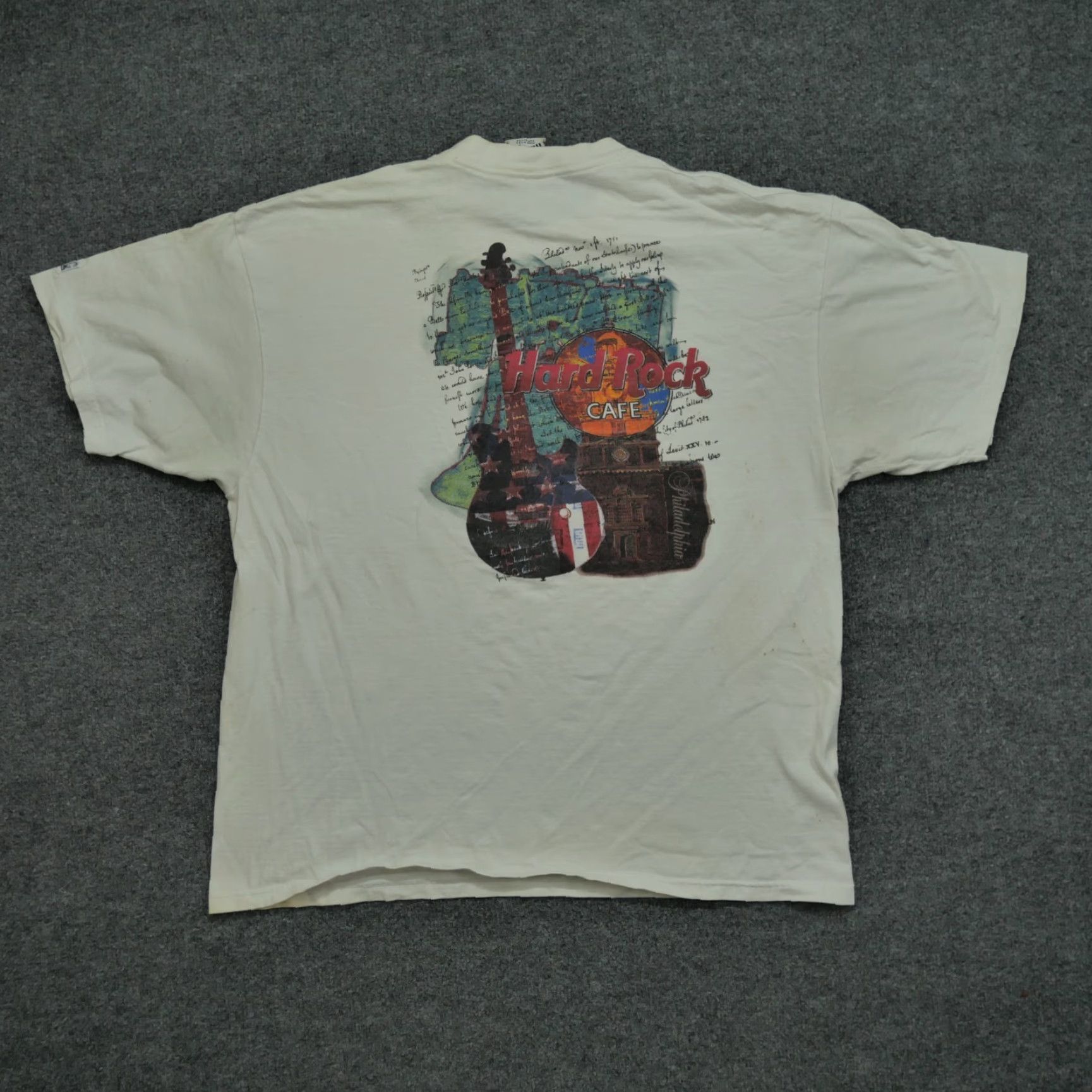 Hard Rock Cafe VINTAGE Hard Rock Cafe Shirt Adult XL White Mens 90s T-Shirt Size US XL / EU 56 / 4 - 2 Thumbnail