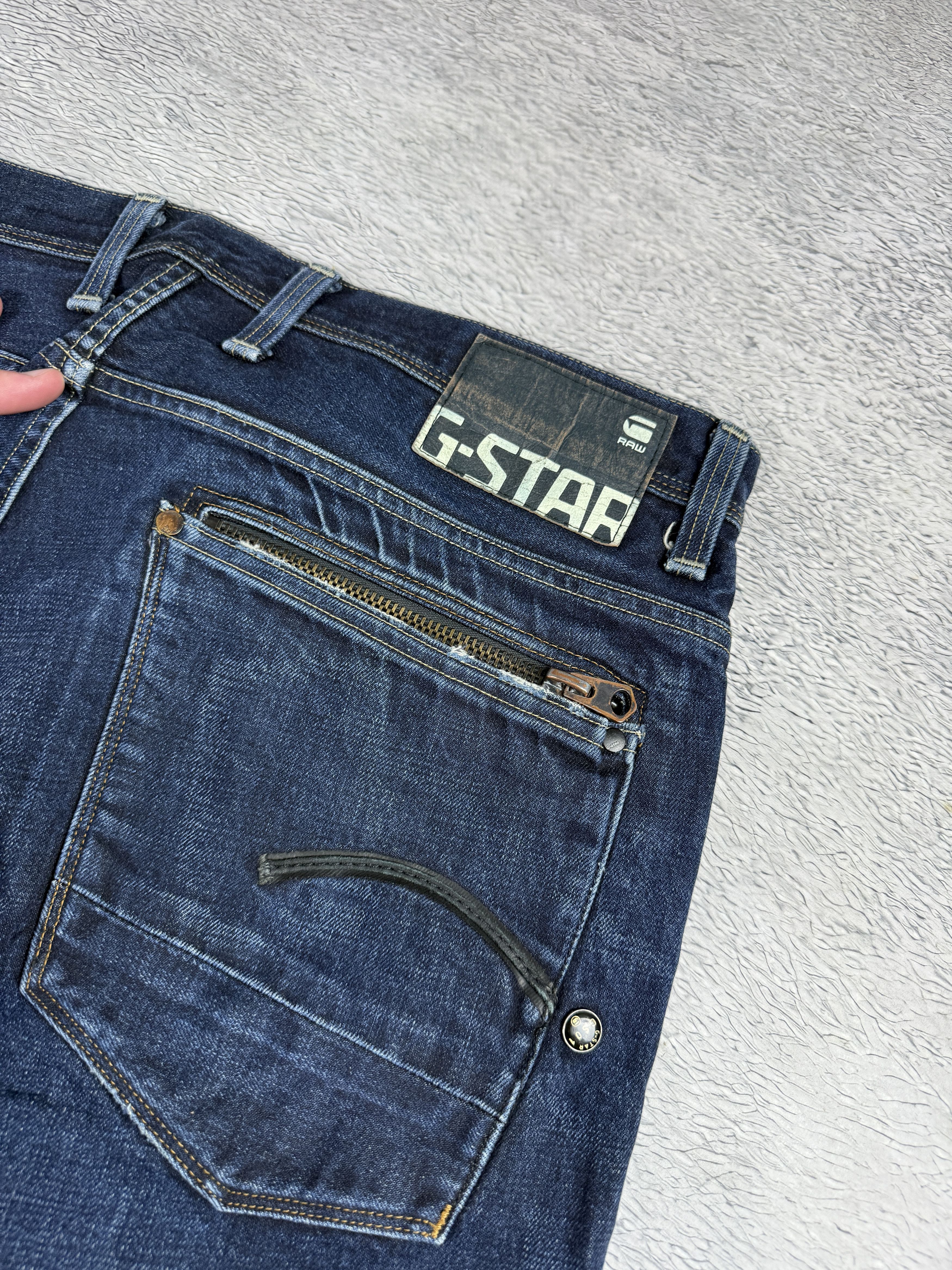 G-Star G-Star Raw Jeans Attacc Straight Zip Dark Blue Size US 38 / EU 54 - 6 Thumbnail