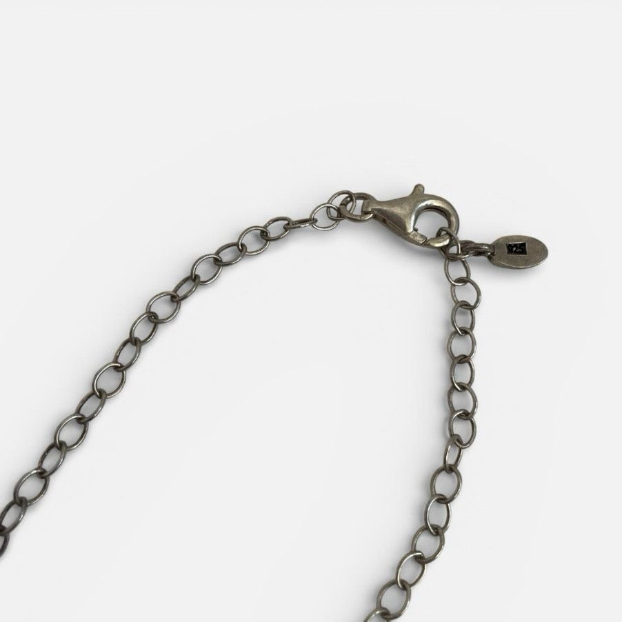 Vintage Vintage Abstract Iridescent Silver Chain Statement Necklace Size ONE SIZE - 4 Thumbnail