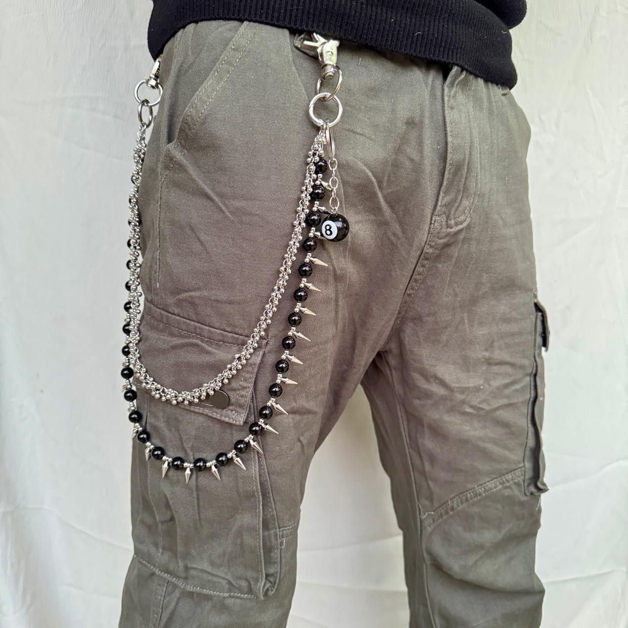 Jewelry Punk Waist Pants Chain Wallet Chain Keychain Size ONE SIZE - 2 Thumbnail