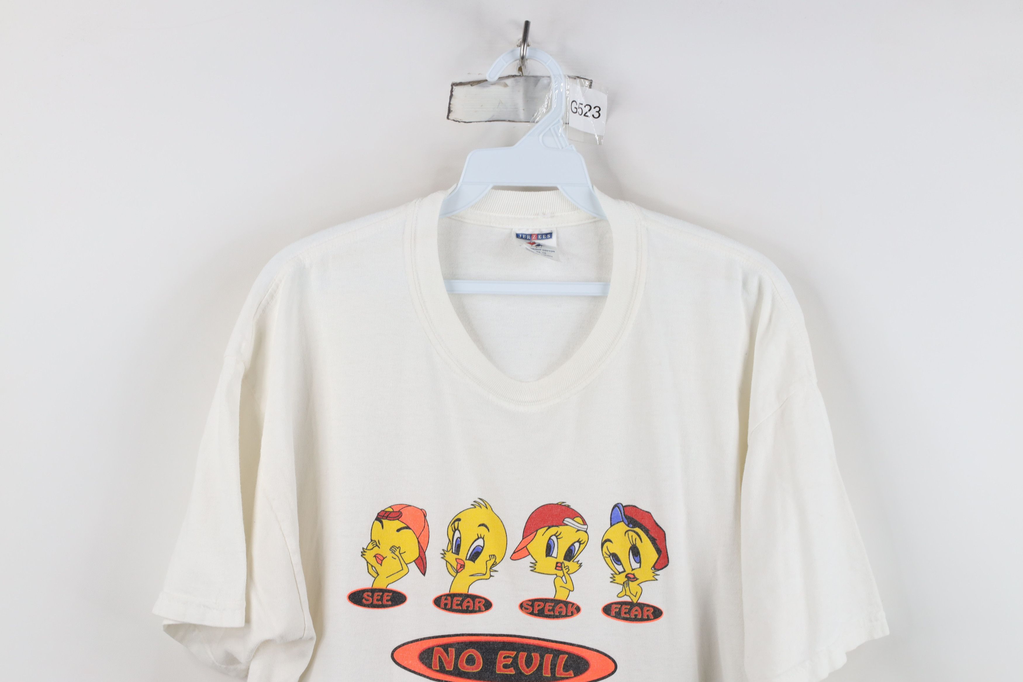 Vintage Vintage 90s Looney Tunes Tweety Bird Hear See Speak T-Shirt Size XL / US 12-14 / IT 48-50 - 2 Thumbnail