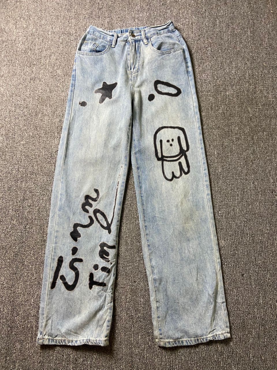 Japanese Brand Japanese Brand Y2K Graffiti Style Denim Jeans (184) Size 24" / US 00 / IT 34 - 1 Thumbnail