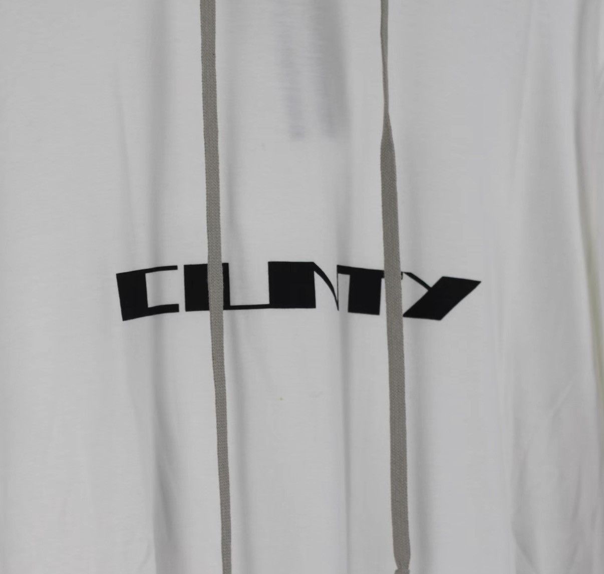 Rick Owens Rick Owens DRKSHDW White Drawstring Printed Hoodie Size US L / EU 52-54 / 3 - 3 Thumbnail