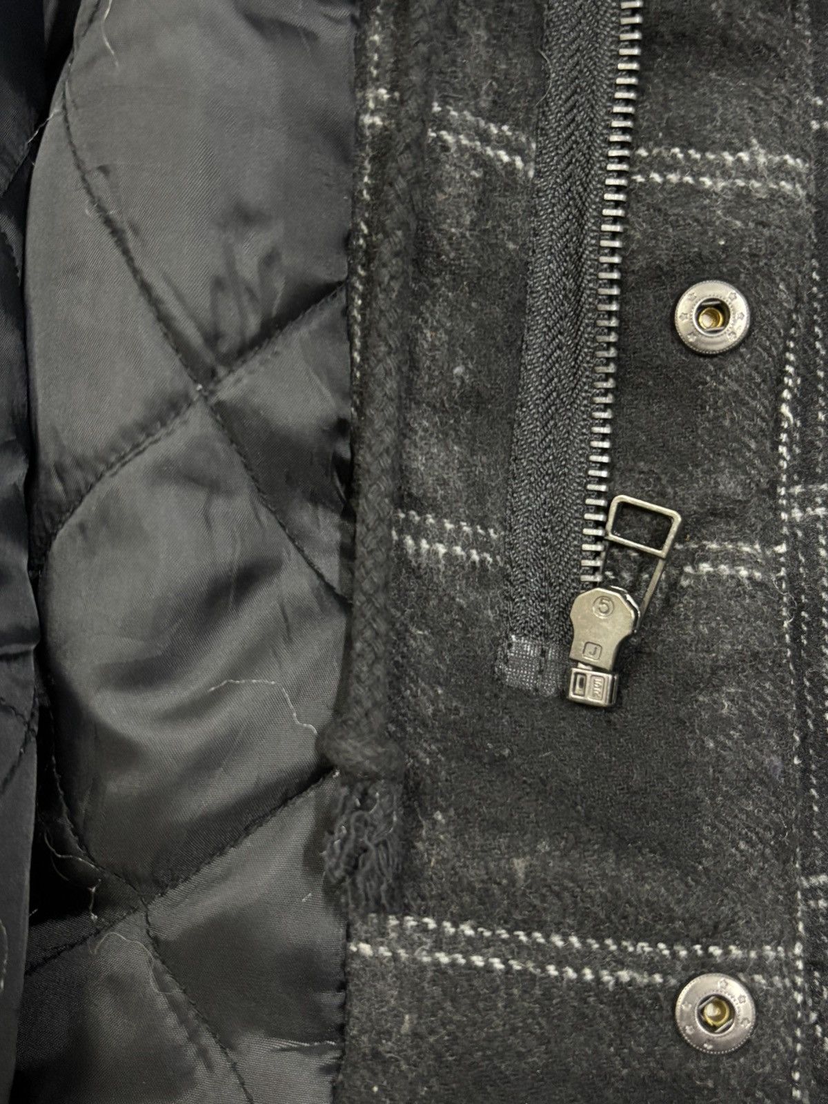 If Six Was Nine In The Attic Plaid Multi-pockets Faux Fur Hooded Punk Jacket Size US S / EU 44-46 / 1 - 18 Thumbnail