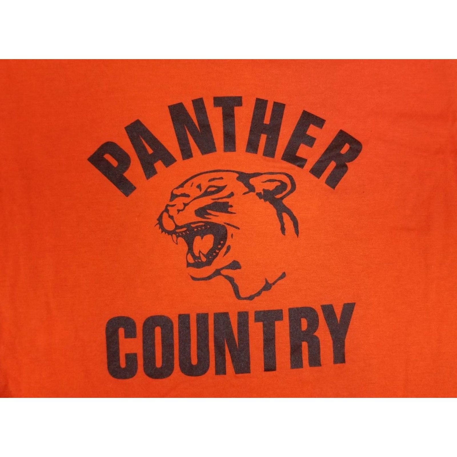 Vintage VINTAGE PANTHER COUNTRY PRINT ORANGE T-SHIRT SZ MEDIUM 50/50 Shirt Mens Size M Orange 80s USA Vintage Band Retro Rock Tropical USA Size US M / EU 48-50 / 2 - 2 Thumbnail