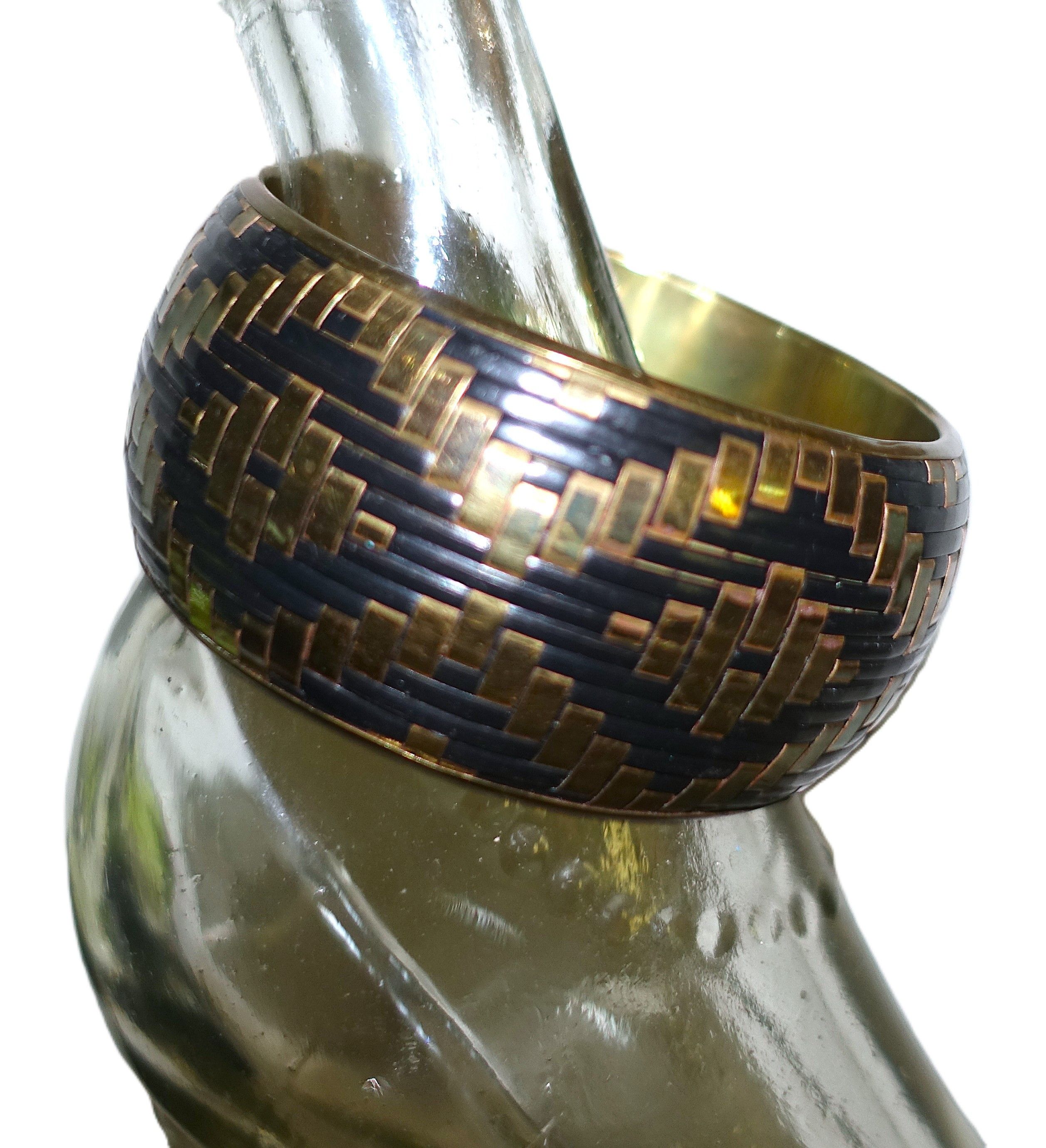 Other Brass Black Bangle Bracelet Size ONE SIZE - 2 Thumbnail