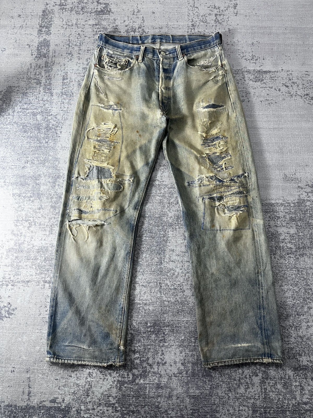 Levi's LEVIS 66 501 DISTRESSED SELVEDGE 60/70s Size US 34 / EU 50 - 1 Thumbnail