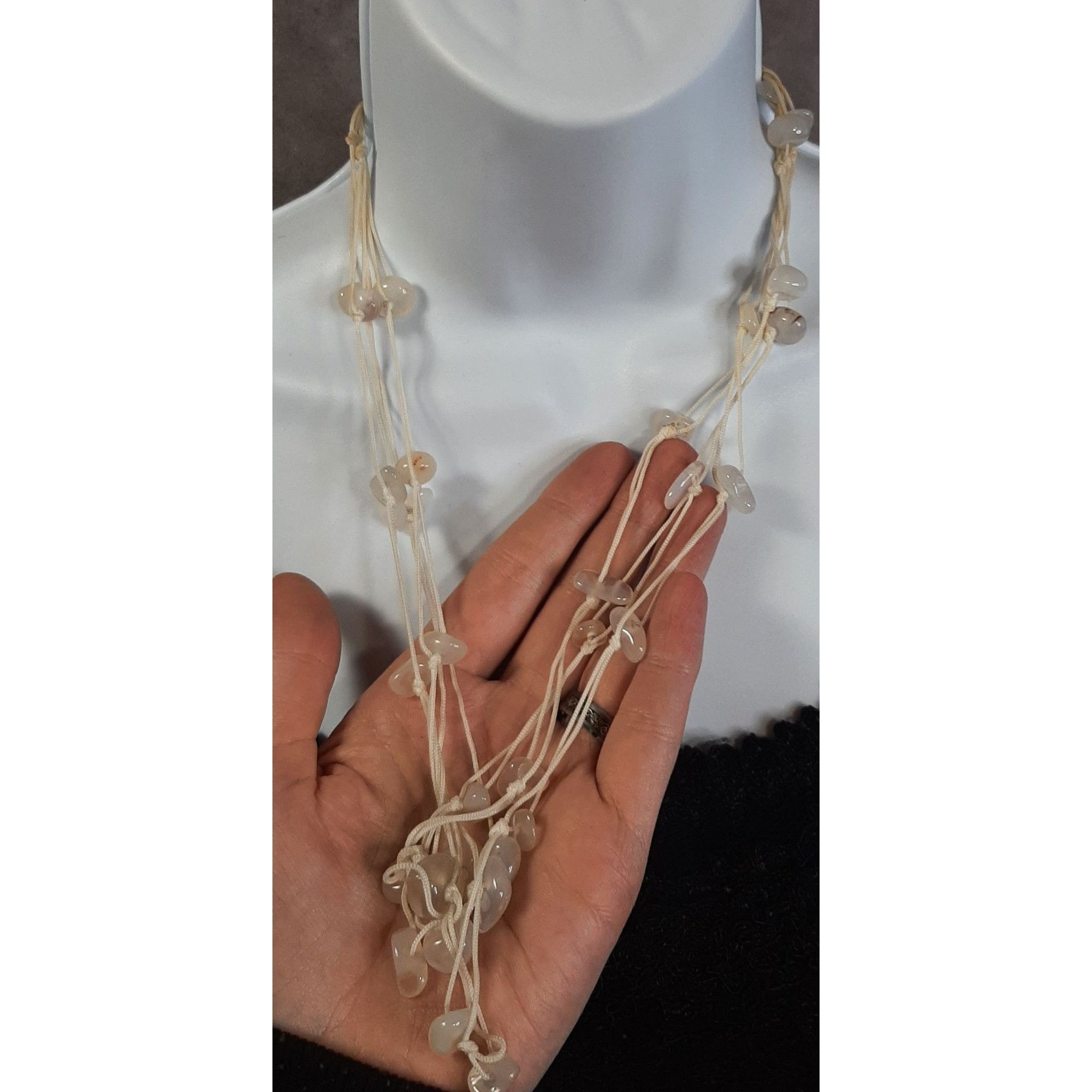 Other Smoky Bohemian Layered White Stone Beaded Necklace Size ONE SIZE - 4 Thumbnail