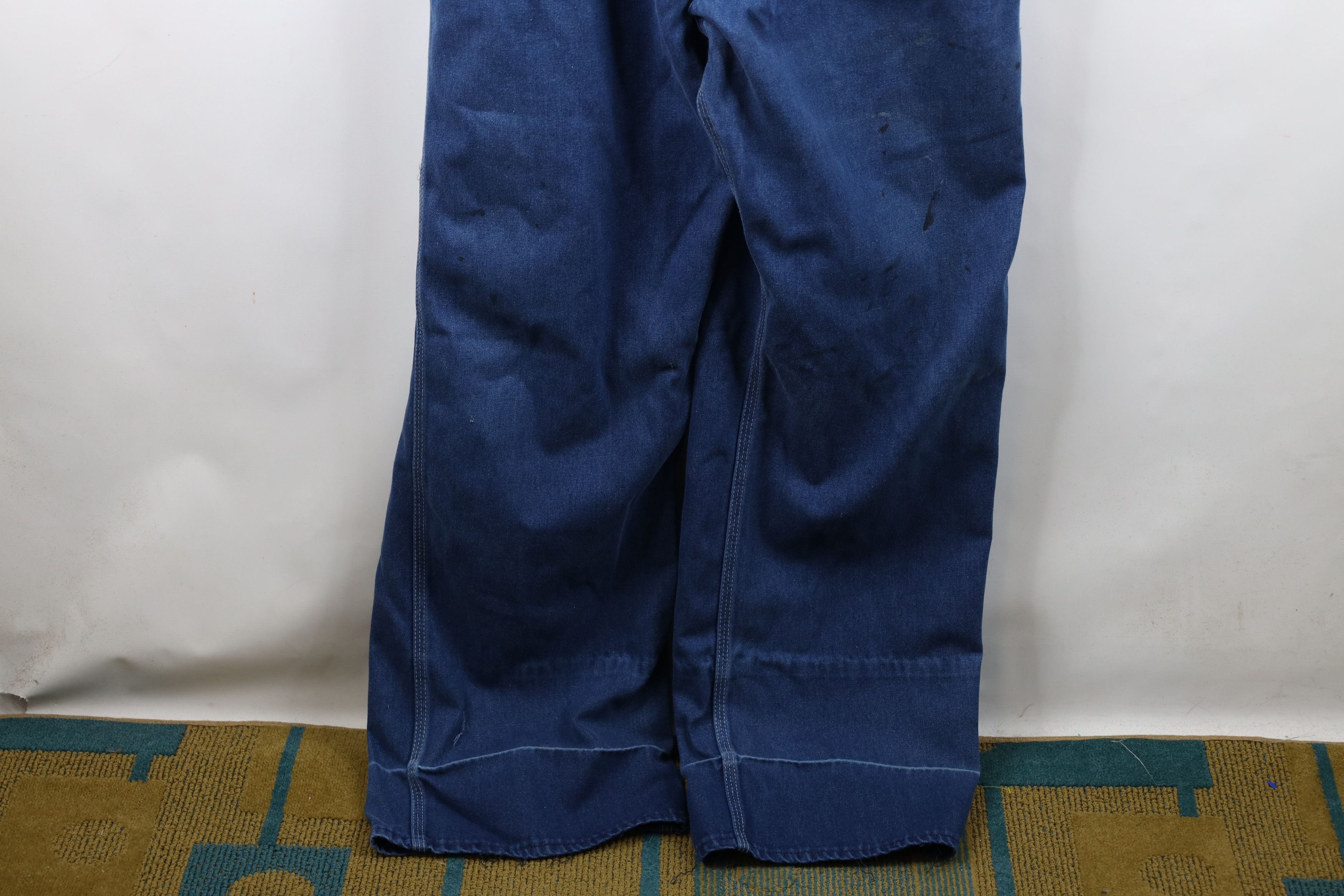 Big Mac Vintage 70s 80s Big Mac Square Bak Workwear Denim Overalls Size US 34 / EU 50 - 4 Thumbnail