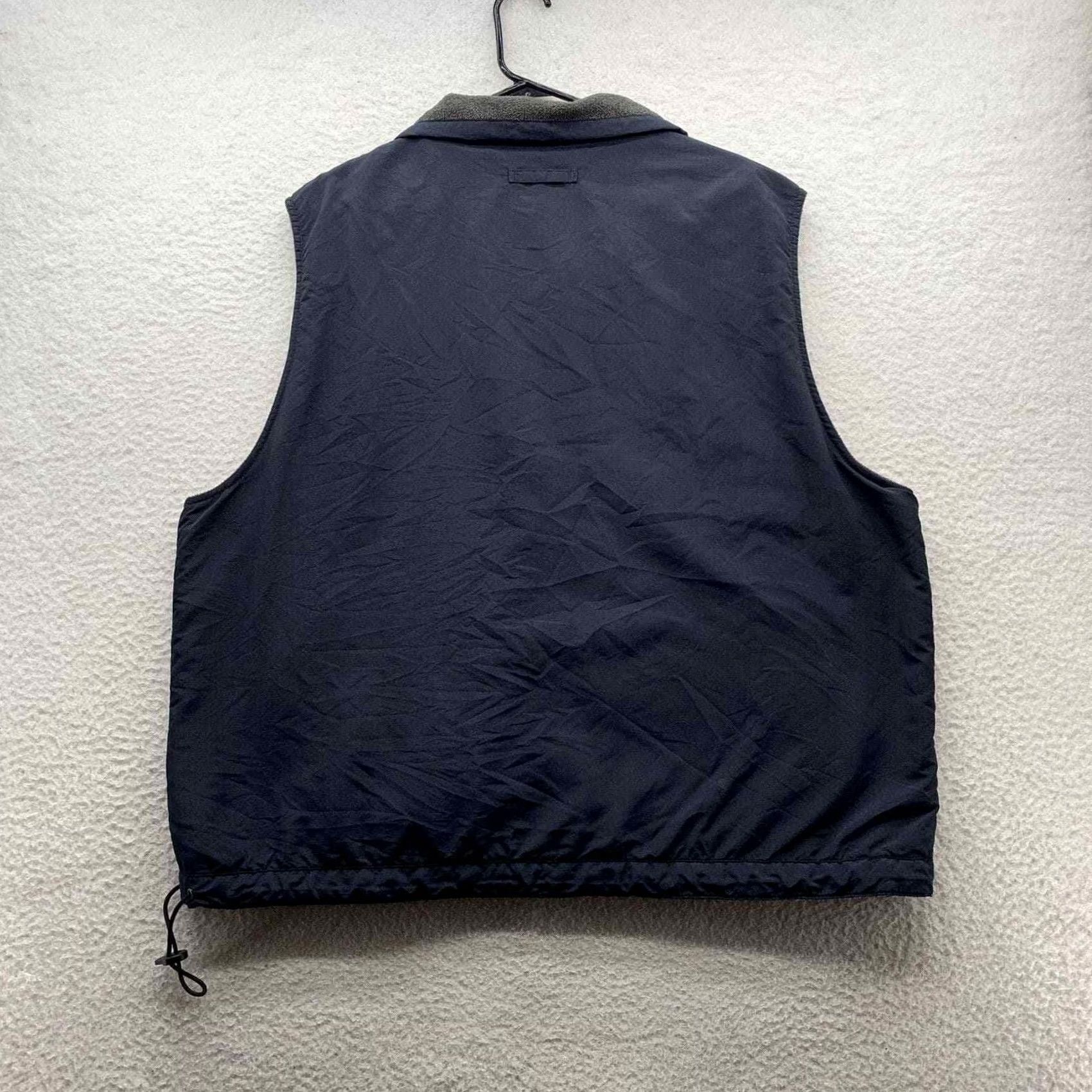 Eddie Bauer VINTAGE Eddie Bauer Vest Mens XL Blue Reversible Fleece Soft Shell Outdoors Hike Full Zip Size US XL / EU 56 / 4 - 3 Thumbnail