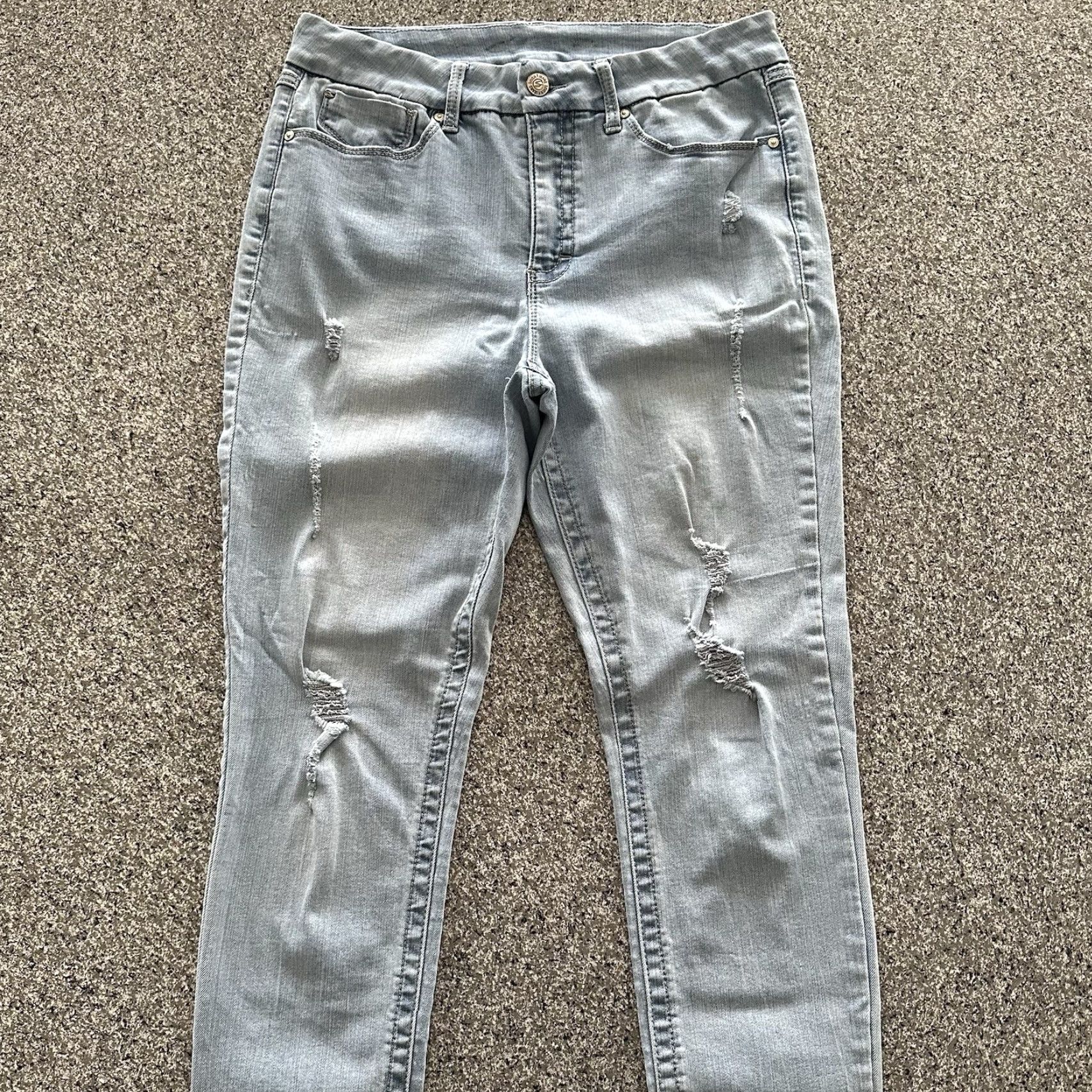 Vintage Seven7 Jeans Womens 12 32x29 High Rise Slimming Stretch Light Wash Denim Jeans Size 24" / US 00 / IT 34 - 2 Thumbnail