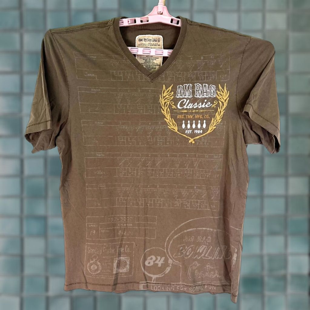 Vintage American Rag Graphic Print T-Shirt Adult Large Brown Short Sleeve Crew Neck Classic Mens Size US L / EU 52-54 / 3 - 1 Thumbnail