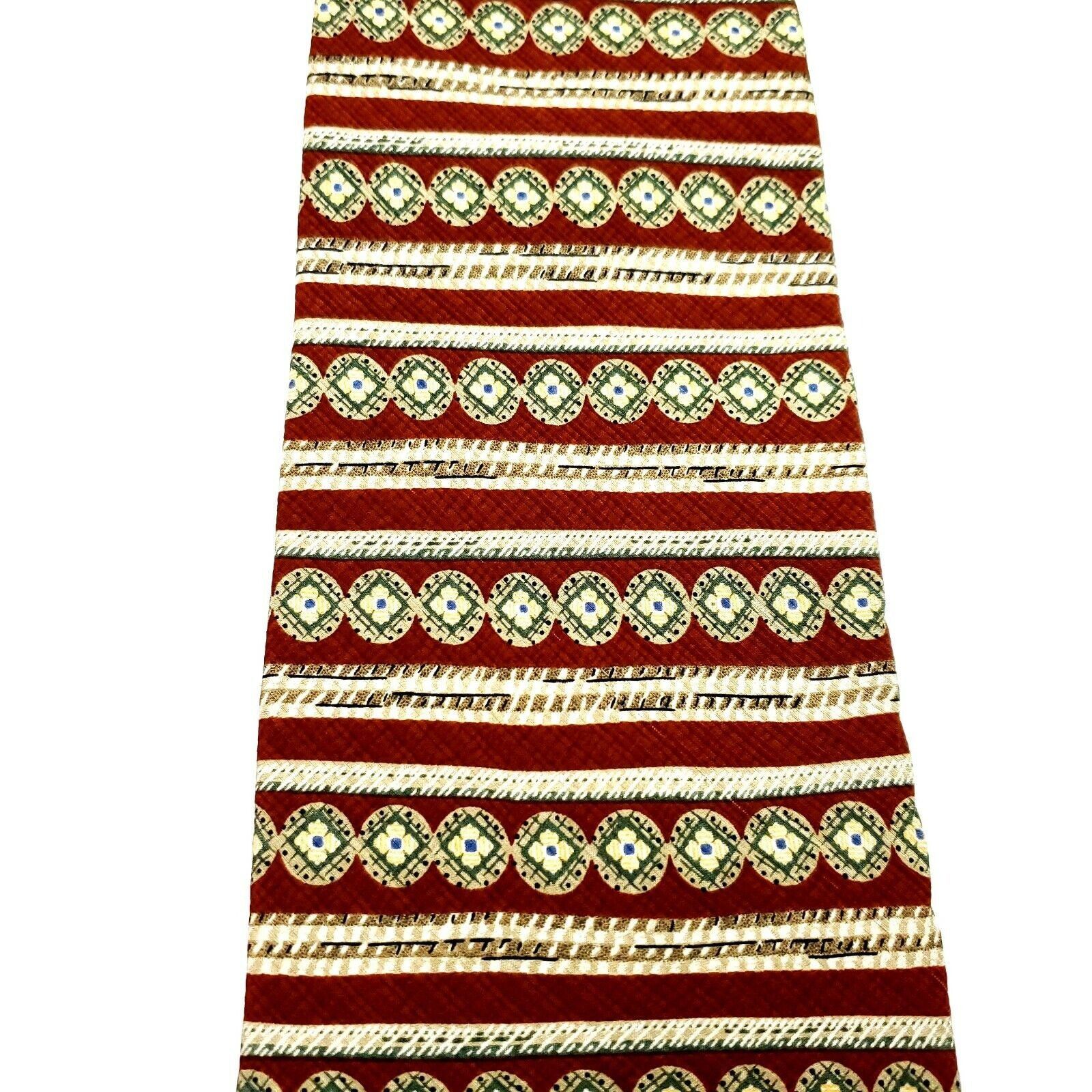 Kenneth Cole Kenneth Cole New York Silk Tie Print Brown Short Wide Size ONE SIZE - 2 Thumbnail