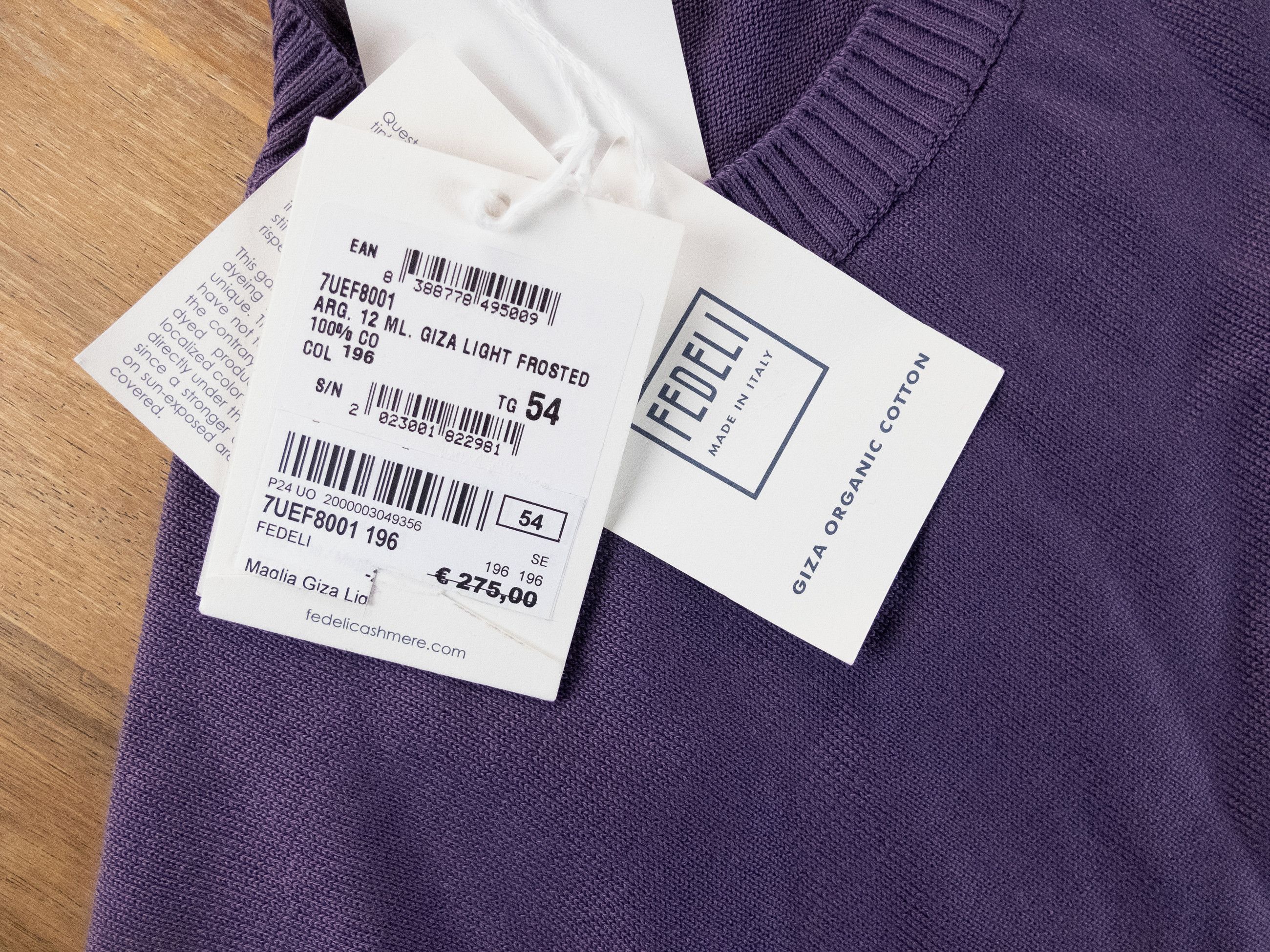Fedeli FEDELI Italy purple knit cotton crewneck sweater XXL q Size US XXL / EU 58 / 5 - 4 Thumbnail