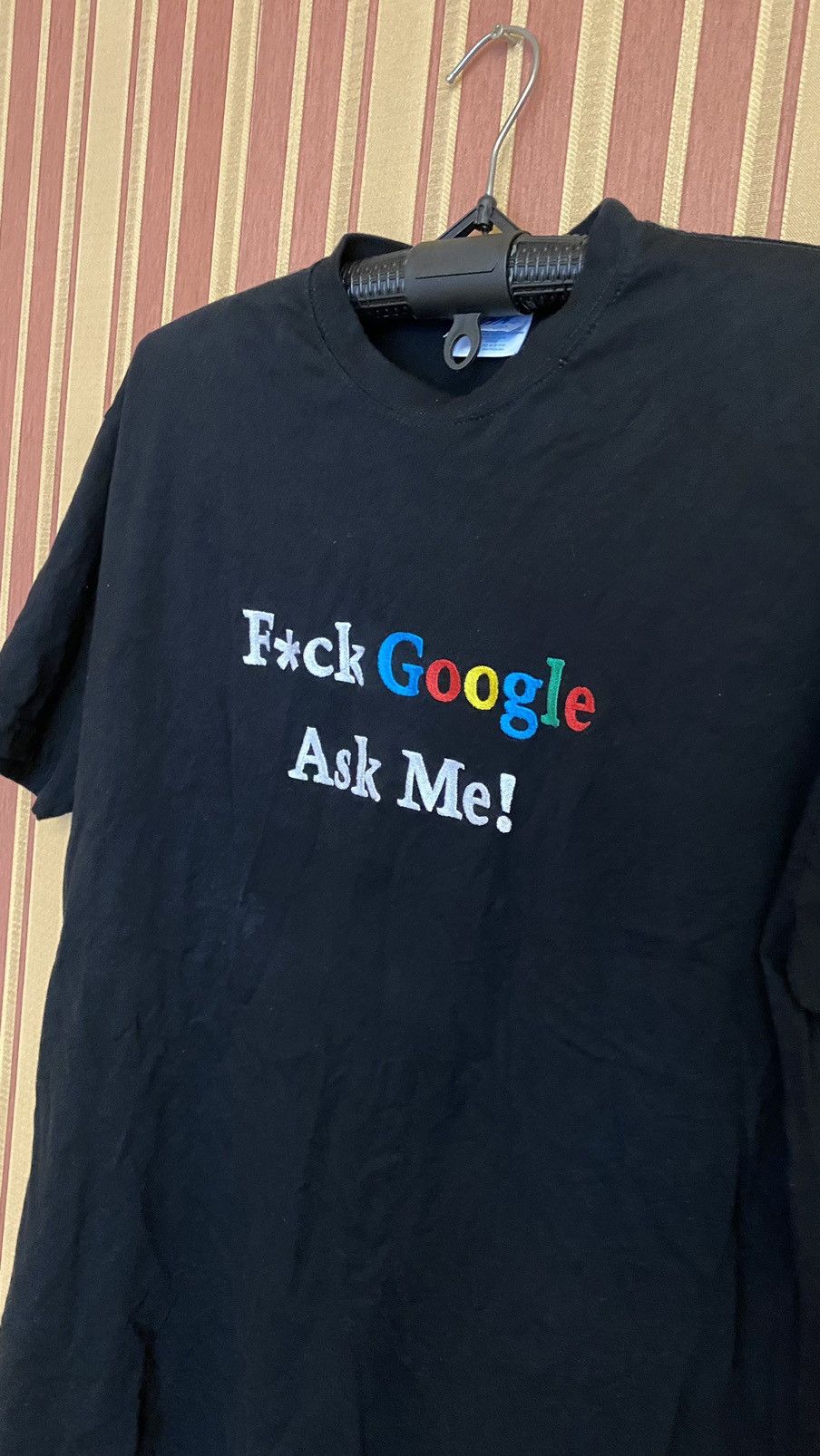 Japanese Brand Vintage 90s F*ck Google Ask Me T-shirt size M/L Y2K Size US M / EU 48-50 / 2 - 2 Thumbnail