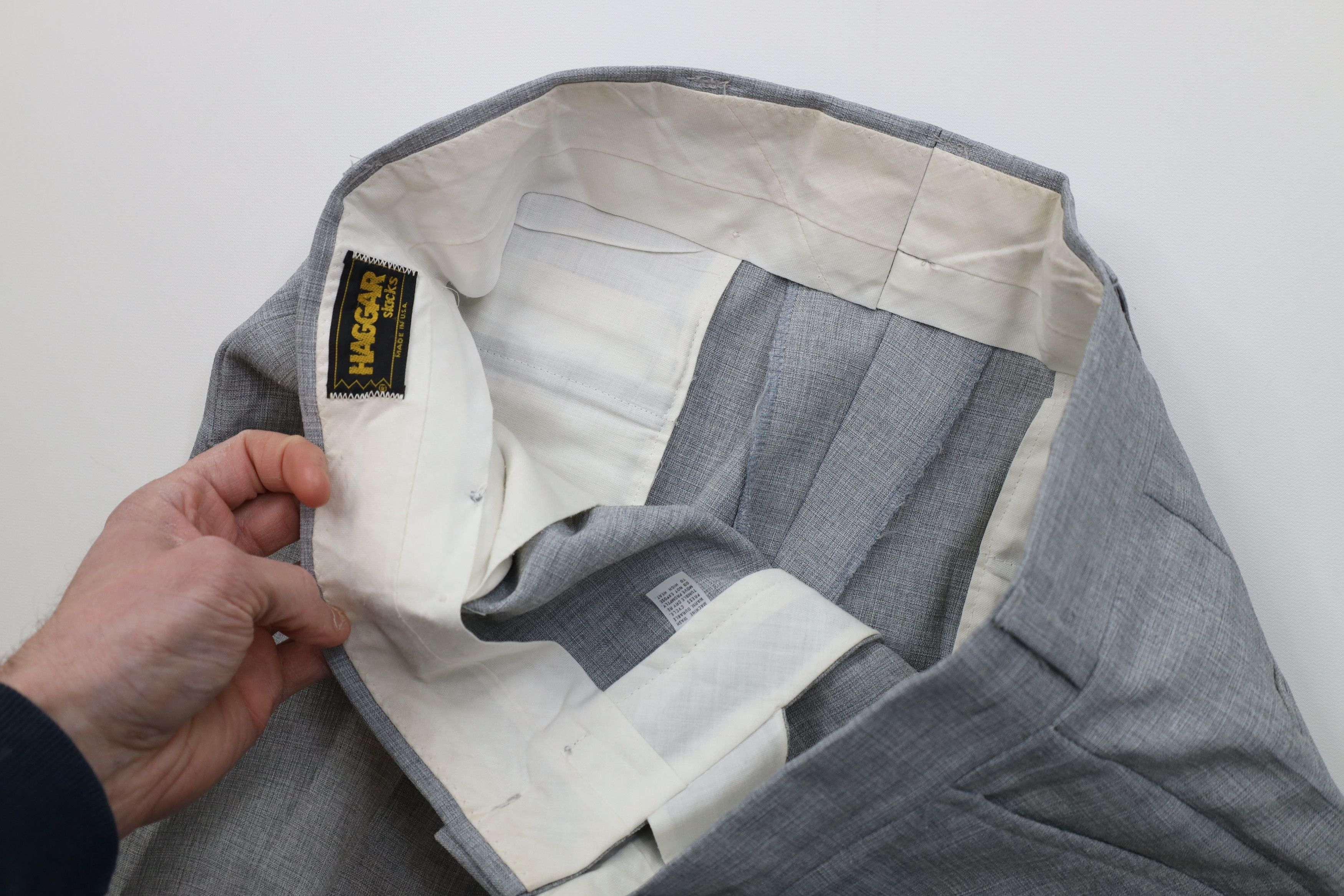 Vintage Vintage 70s Streetwear Flared Wide Leg Chino Pants Gray USA Size US 34 / EU 50 - 9 Thumbnail