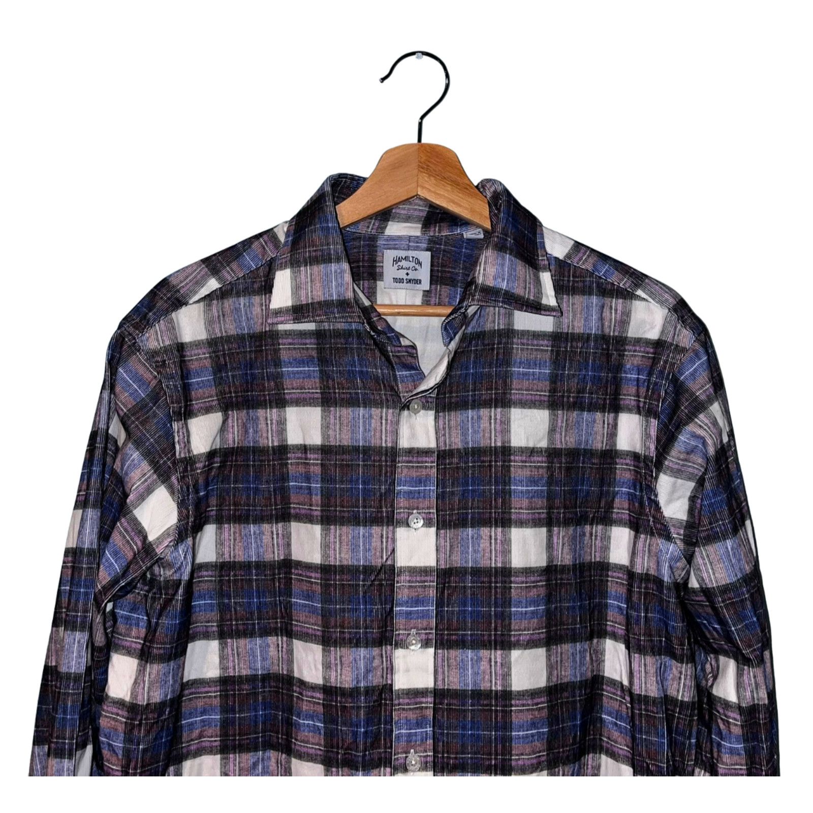 Hamilton Todd Snyder Gingham Button Down Sz 16 MSRP $215