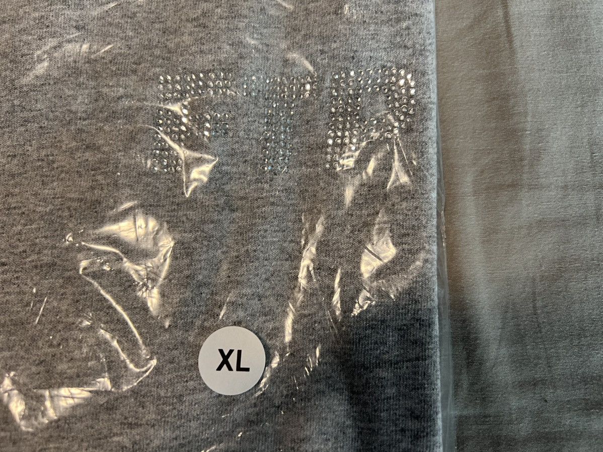 Fuck The Population FTP Rhinestone Logo Tee XL Heather Grey Size US XL / EU 56 / 4 - 3 Thumbnail