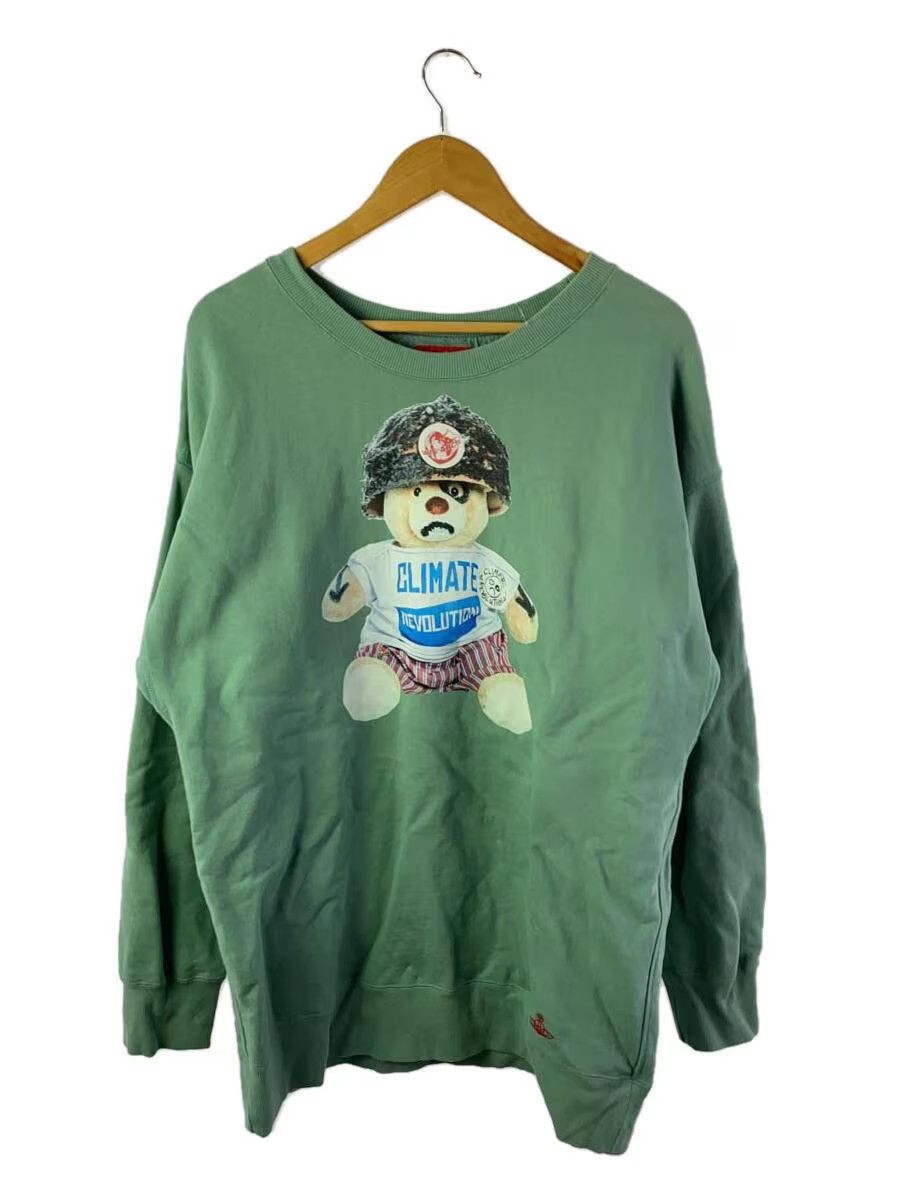 image of Vivienne Westwood Climate Teddy Bear Sweatshirt in Green, Men's (Size XL)