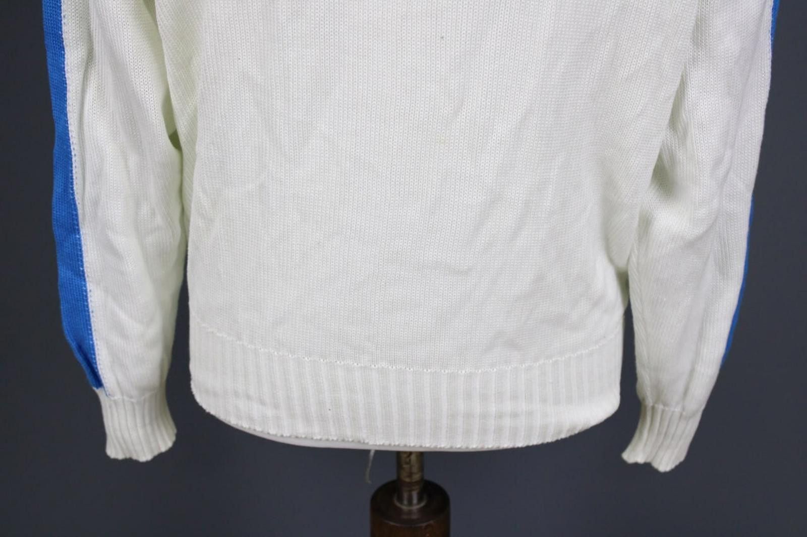 Ermenegildo Zegna Ermenegildo Zegna White Striped Cardigan Sweater Size 50 Size US M / EU 48-50 / 2 - 11 Thumbnail