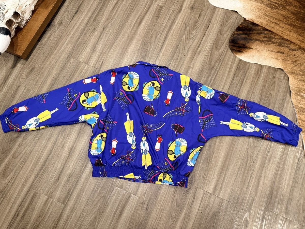 Other Vintage Ferrantino Tennis All Over Pattern Windbreaker Size L / US 10 / IT 46 - 5 Thumbnail