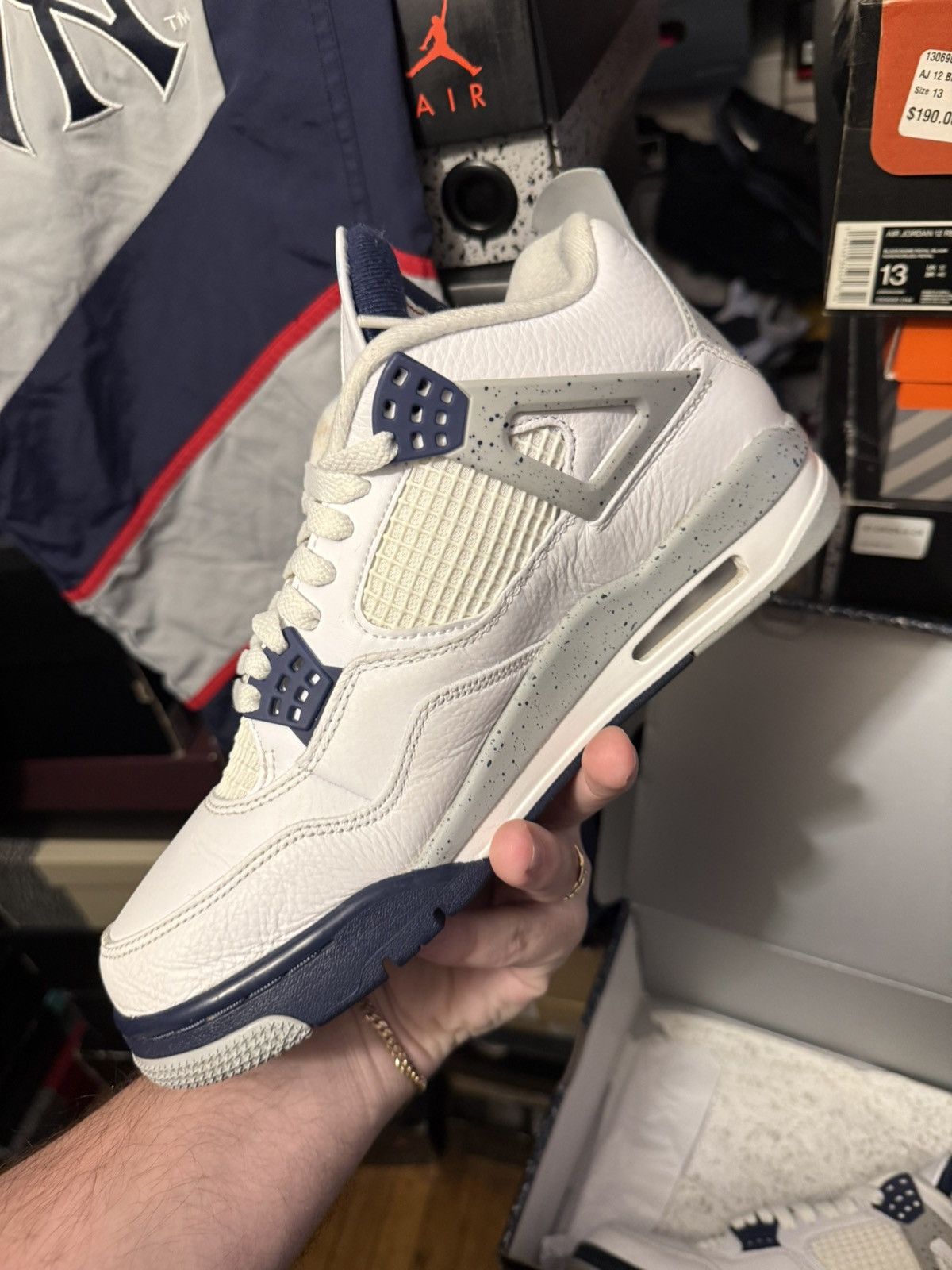 Jordan Brand Jordan retro 4 midnight navy sz 13 Size US 13 / EU 46 - 3 Thumbnail