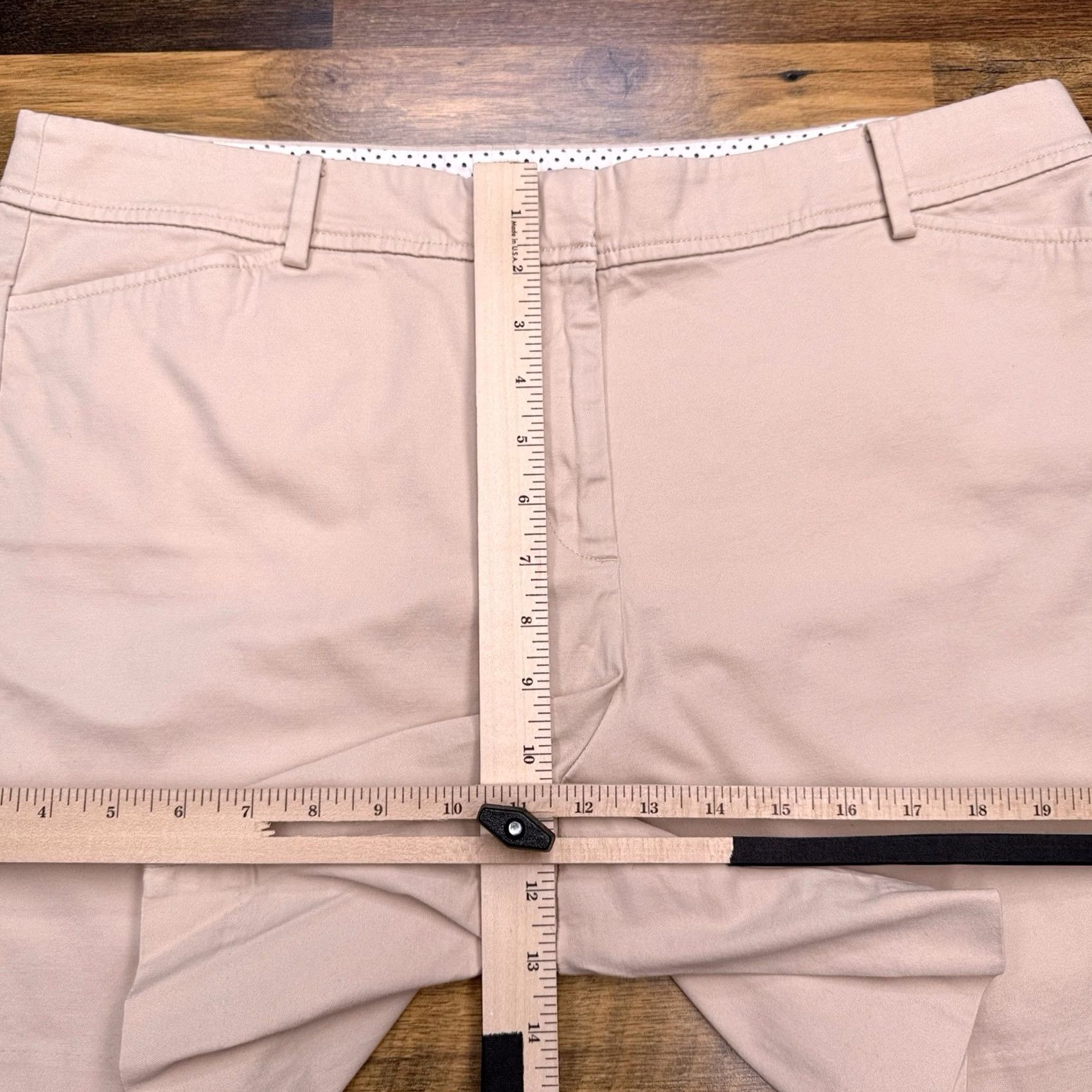 Talbots Talbots Womens 16 Tan High Rise Stretch Chino Shorts 6.5in Inseam Brown Regular Size 38" / US 16 / IT 52 - 6 Thumbnail