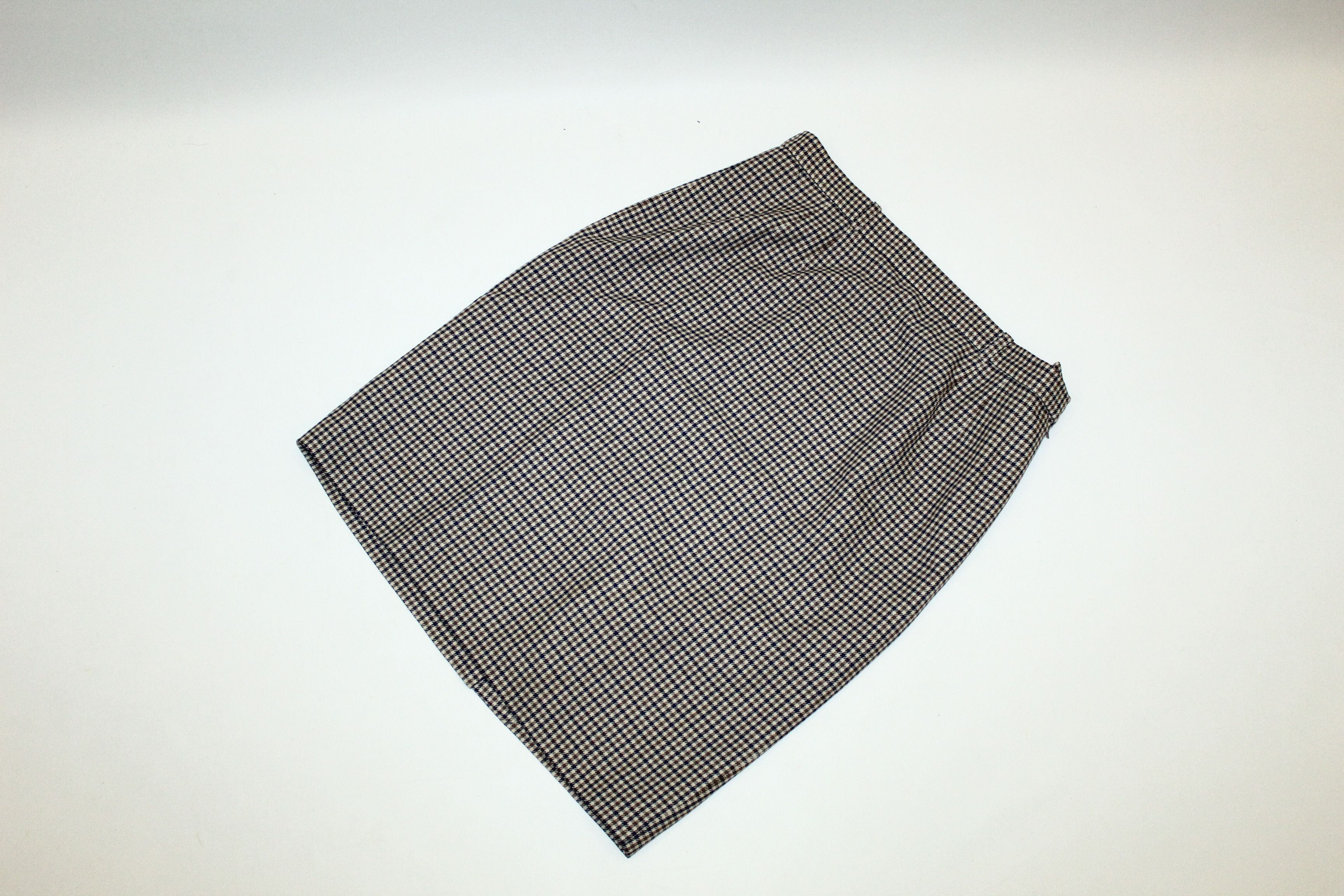 Aquascutum VTG Aquascutum York Club Checker Wool Trapeze Skirt Size 34" / US 12 / IT 48 - 3 Thumbnail