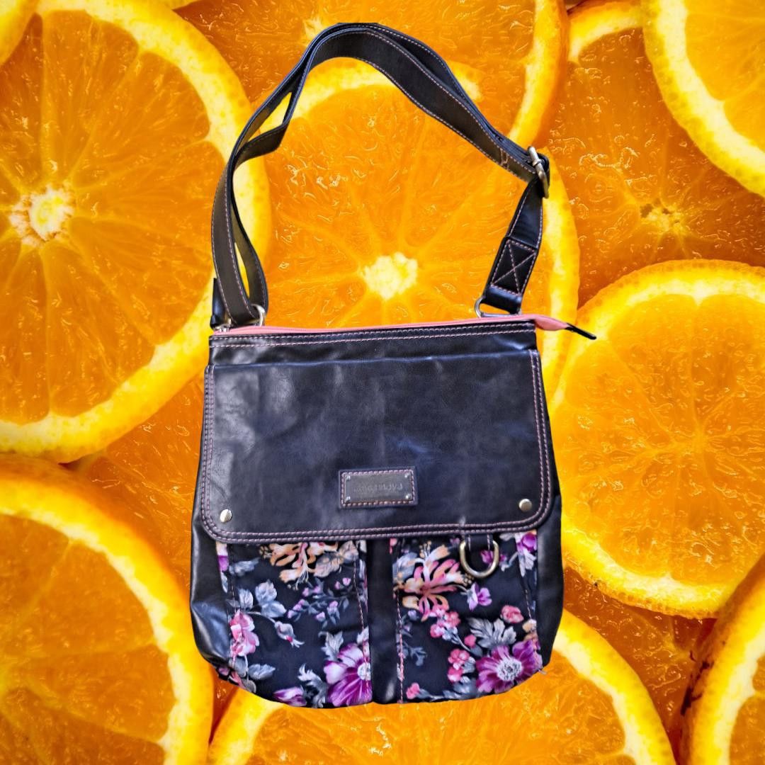 Other Anna Nova Floral and Black Saddle Bag/ Shoulder Purse Size ONE SIZE - 1 Thumbnail