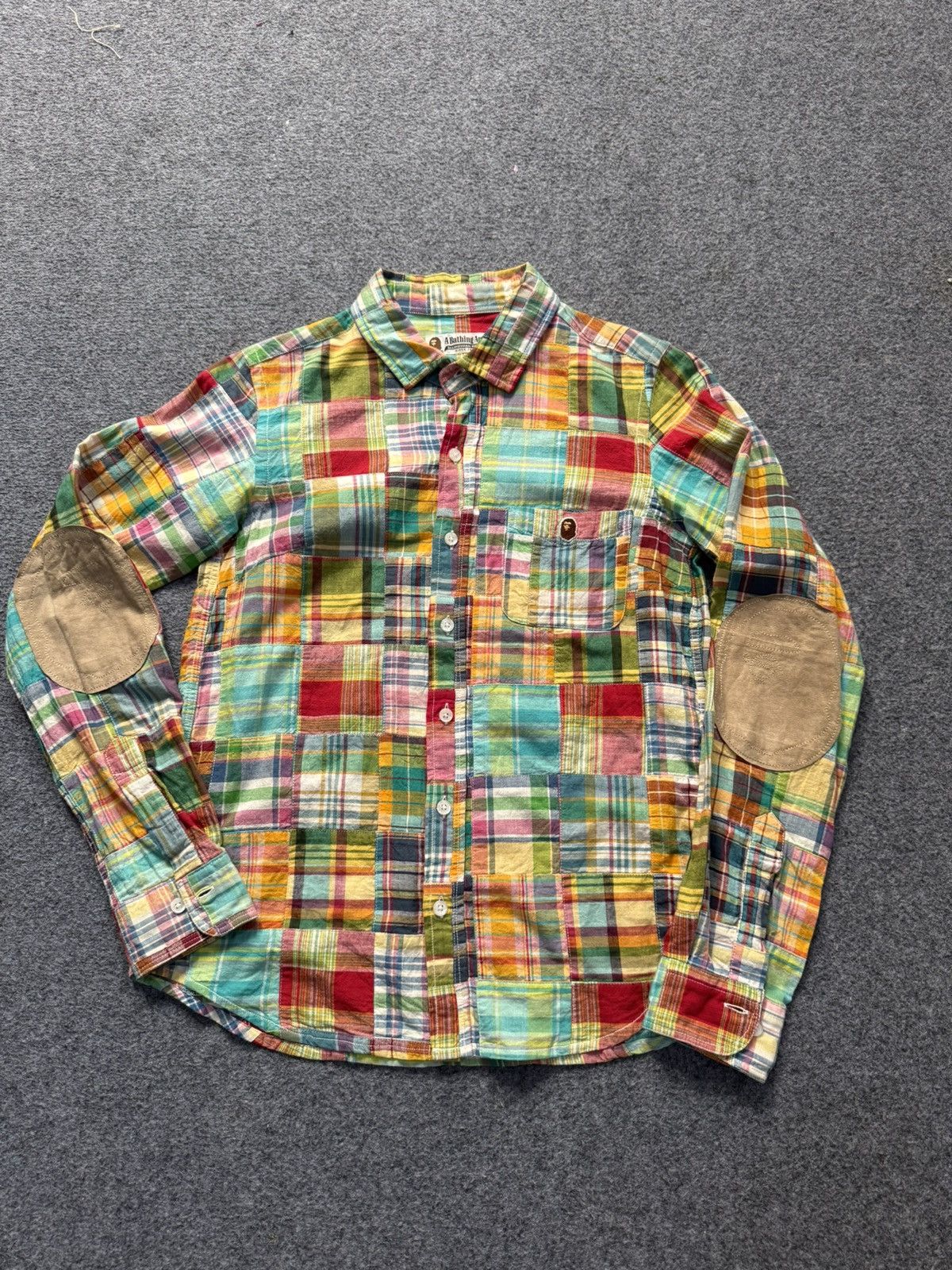 Bape Bape Madras Patchwork button up shirt Size US XS / EU 42 / 0 - 1 Thumbnail