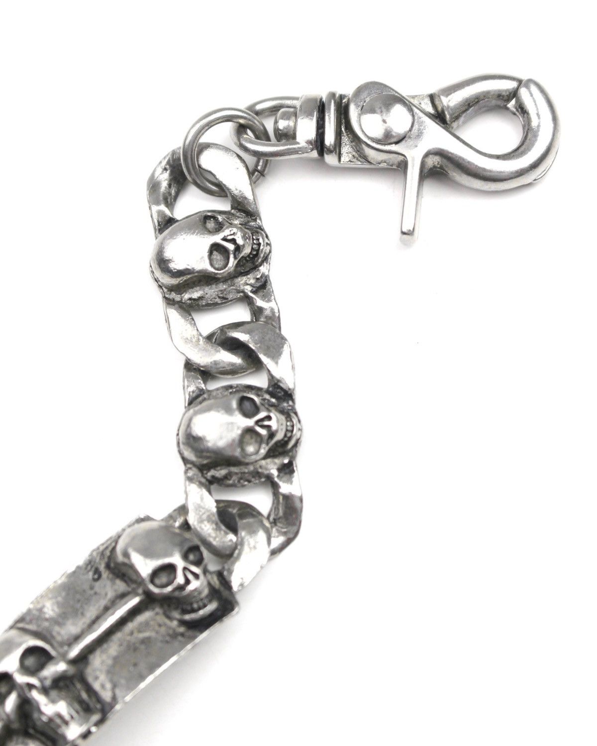 Hysteric Glamour 2000S JAPANESE MADE DARK METAL SKULL CURB BRACELET Size ONE SIZE - 4 Thumbnail