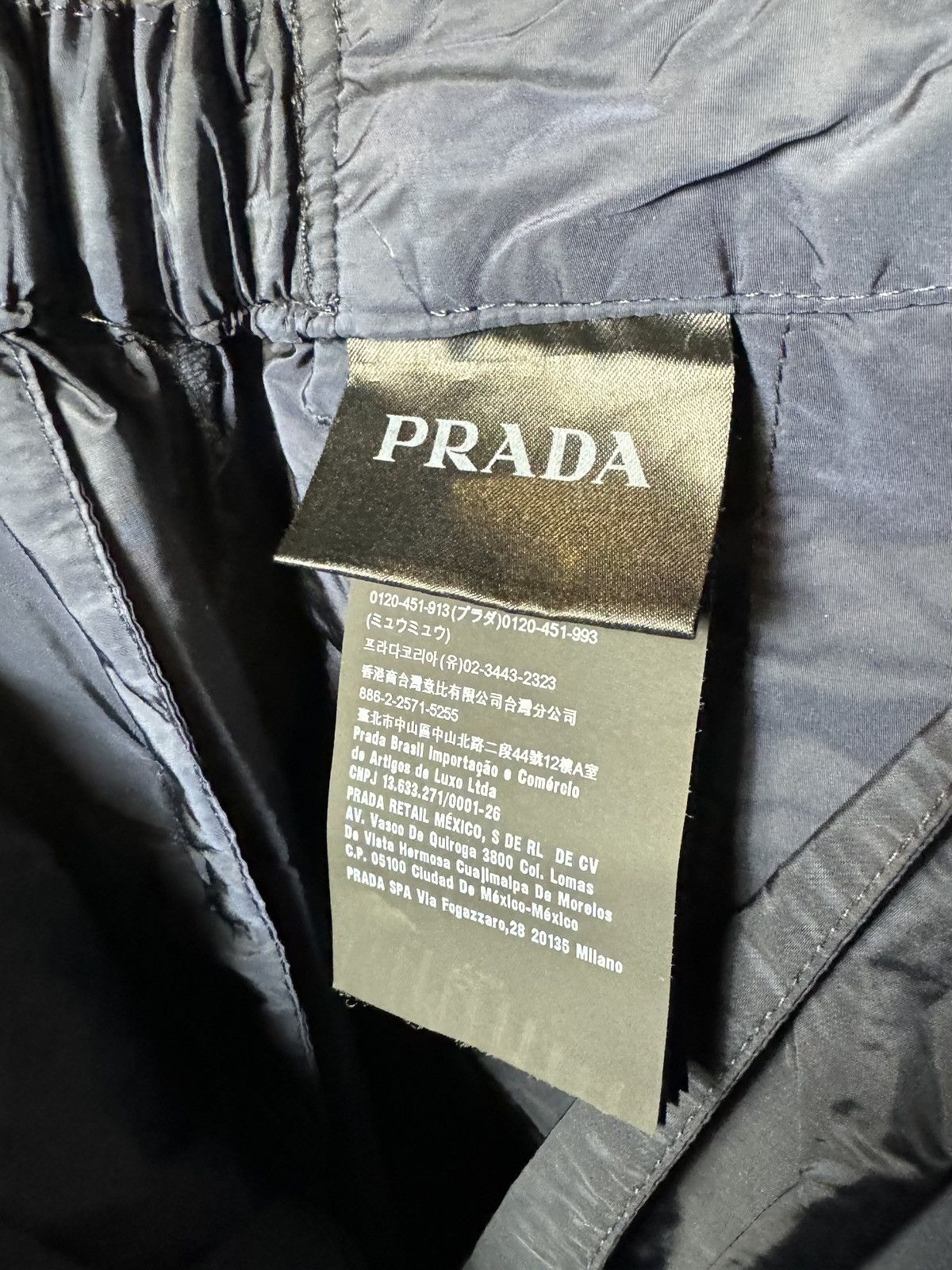 Prada Prada Re-Nylon Patch Logo Navy Nylon Track Pants - Size 50 Size US 32 / EU 48 - 9 Thumbnail