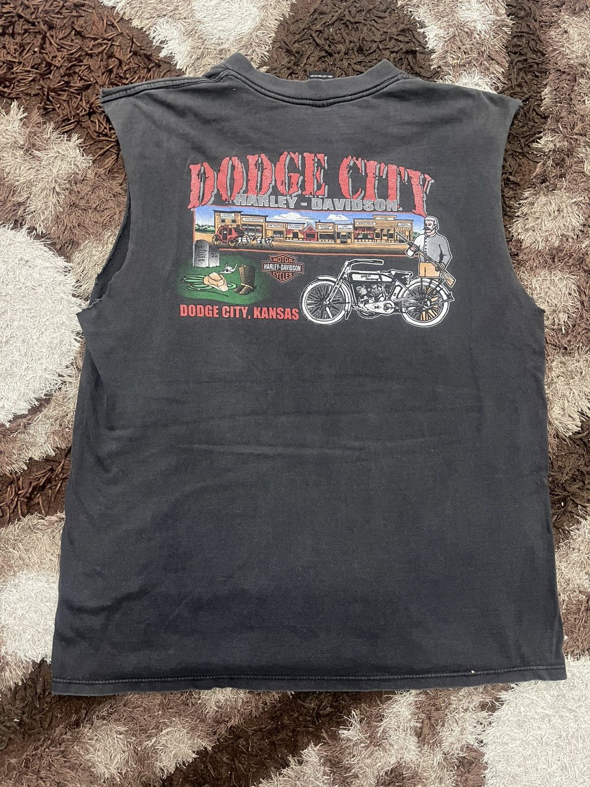 Harley Davidson × Vintage VINTAGE Y2K HARLEY DAVIDSON DODGE CITY TEE VERY RARE Size US XL / EU 56 / 4 - 2 Thumbnail