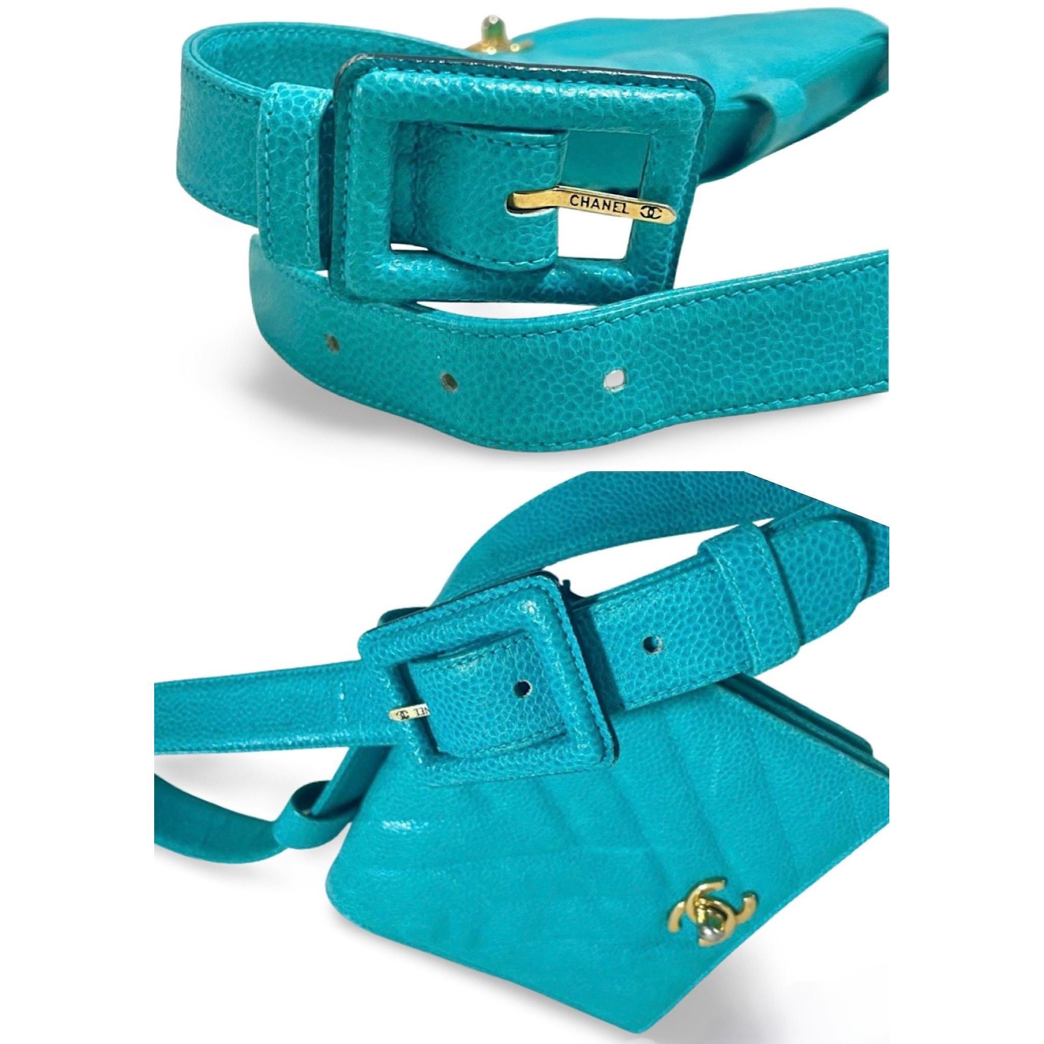 Chanel Vintage CHANEL blue caviar v stitch, chevron fanny pack. Size ONE SIZE - 5 Thumbnail