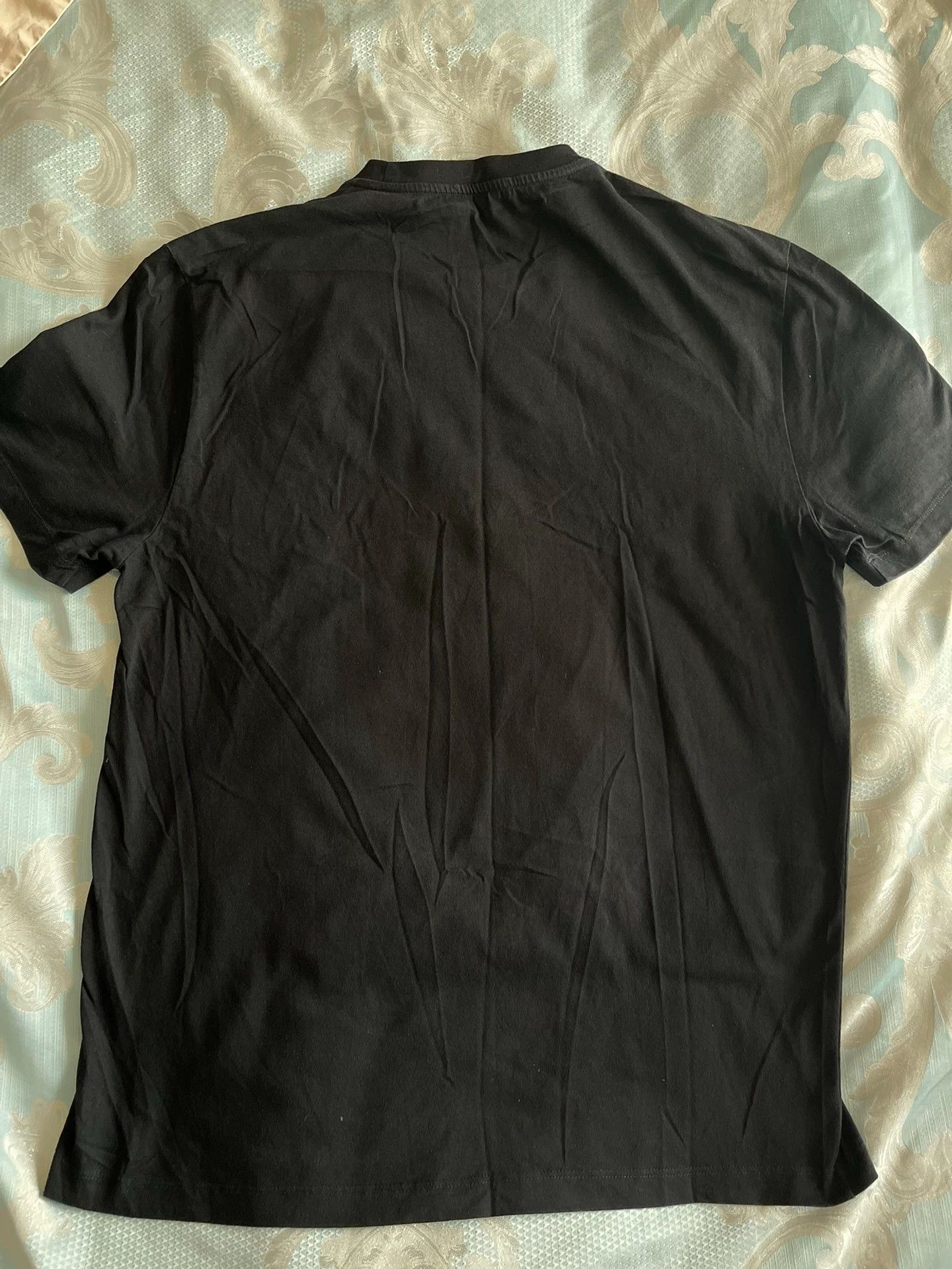 Versace Versace Black M Short Sleeve Tee Rhinestone La Greca Silver Size US M / EU 48-50 / 2 - 3 Thumbnail