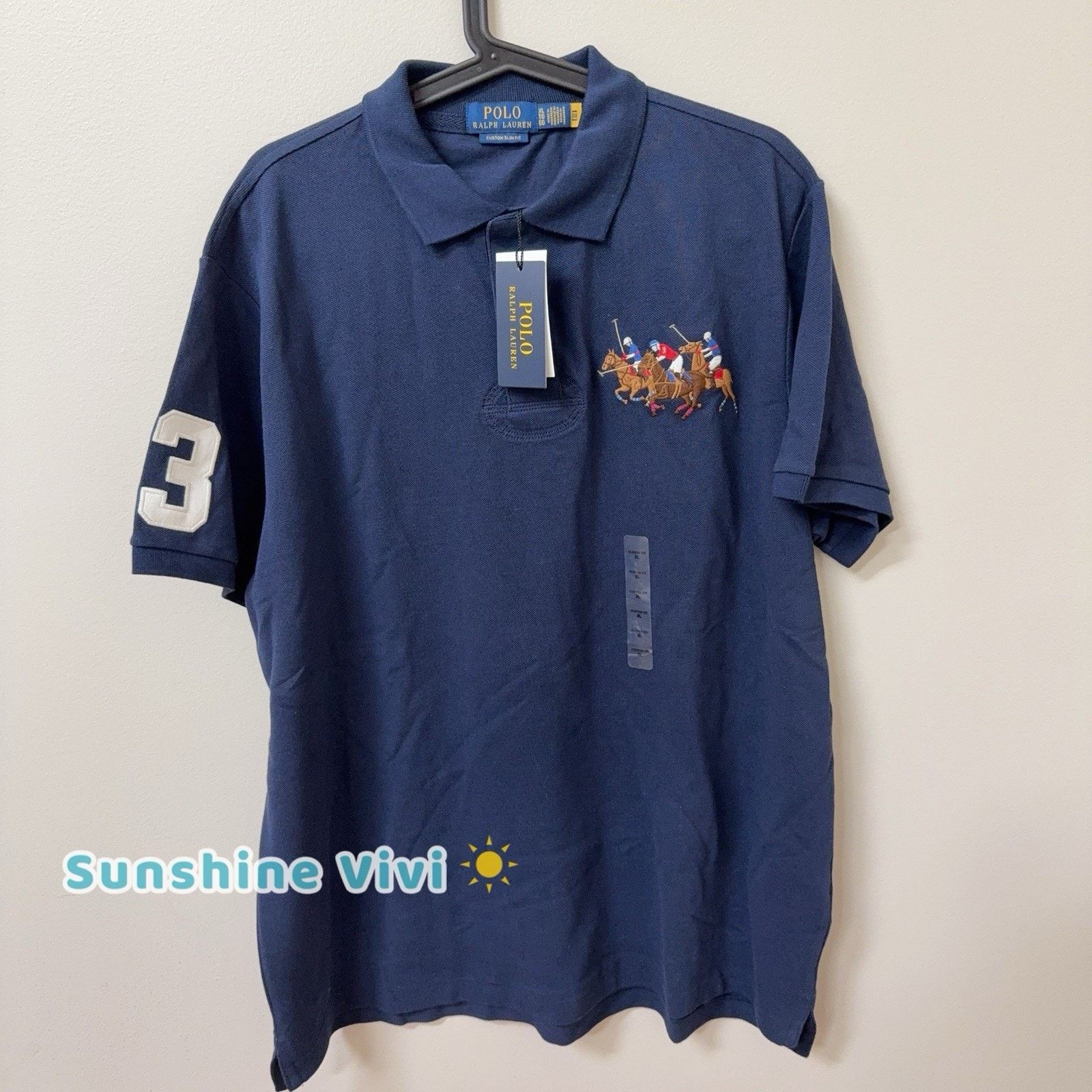 Polo Ralph Lauren NWT Polo Ralph Lauren Match Pony Navy Custom Slim Fit XL Size US XL / EU 56 / 4 - 3 Thumbnail