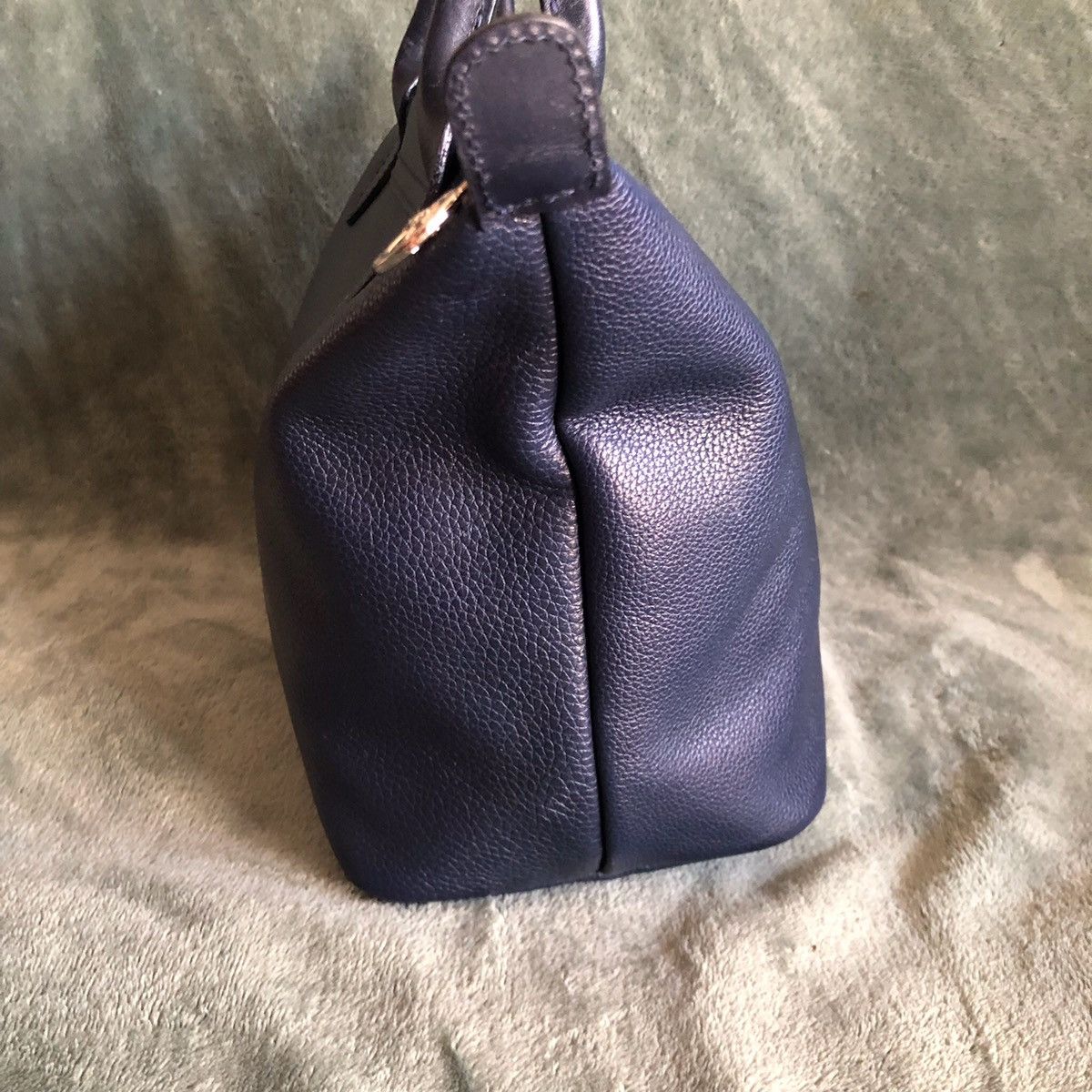 Longchamp LONGCHAMP Paris Le Pliage Navy Blue Leather Shoulder Bag Size ONE SIZE - 4 Thumbnail